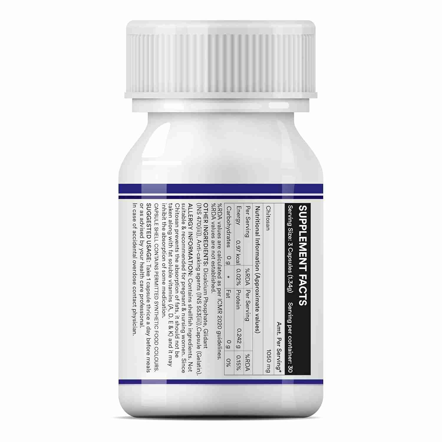 Inlife | Chitosan Supplement 1050 mg, per serving | 90 Cap
