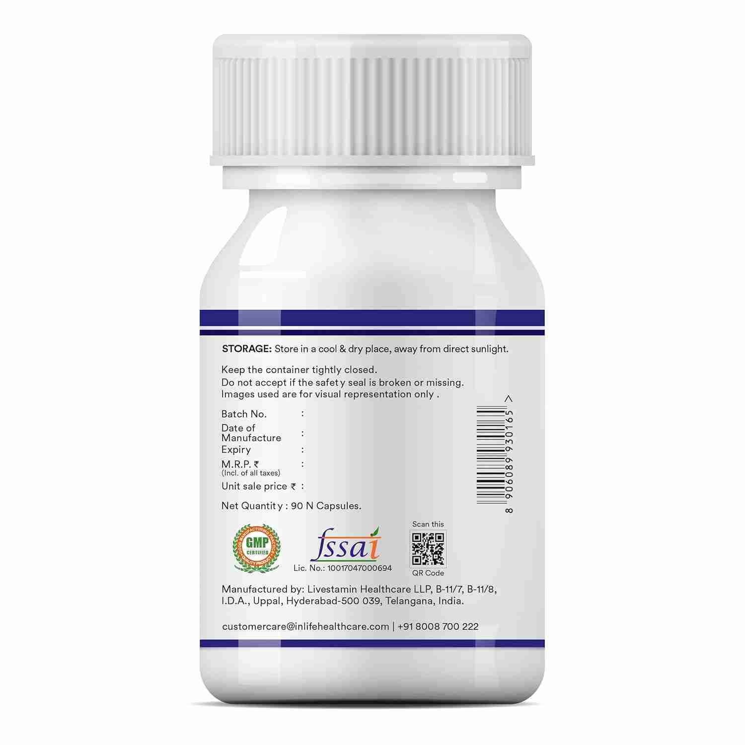 Inlife | Chitosan Supplement 1050 mg, per serving | 90 Cap