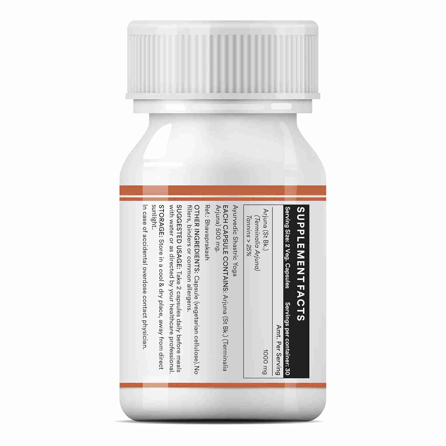 Inlife | Arjuna Capsules 500mg | Herbal Extract | 60 Veg Cap