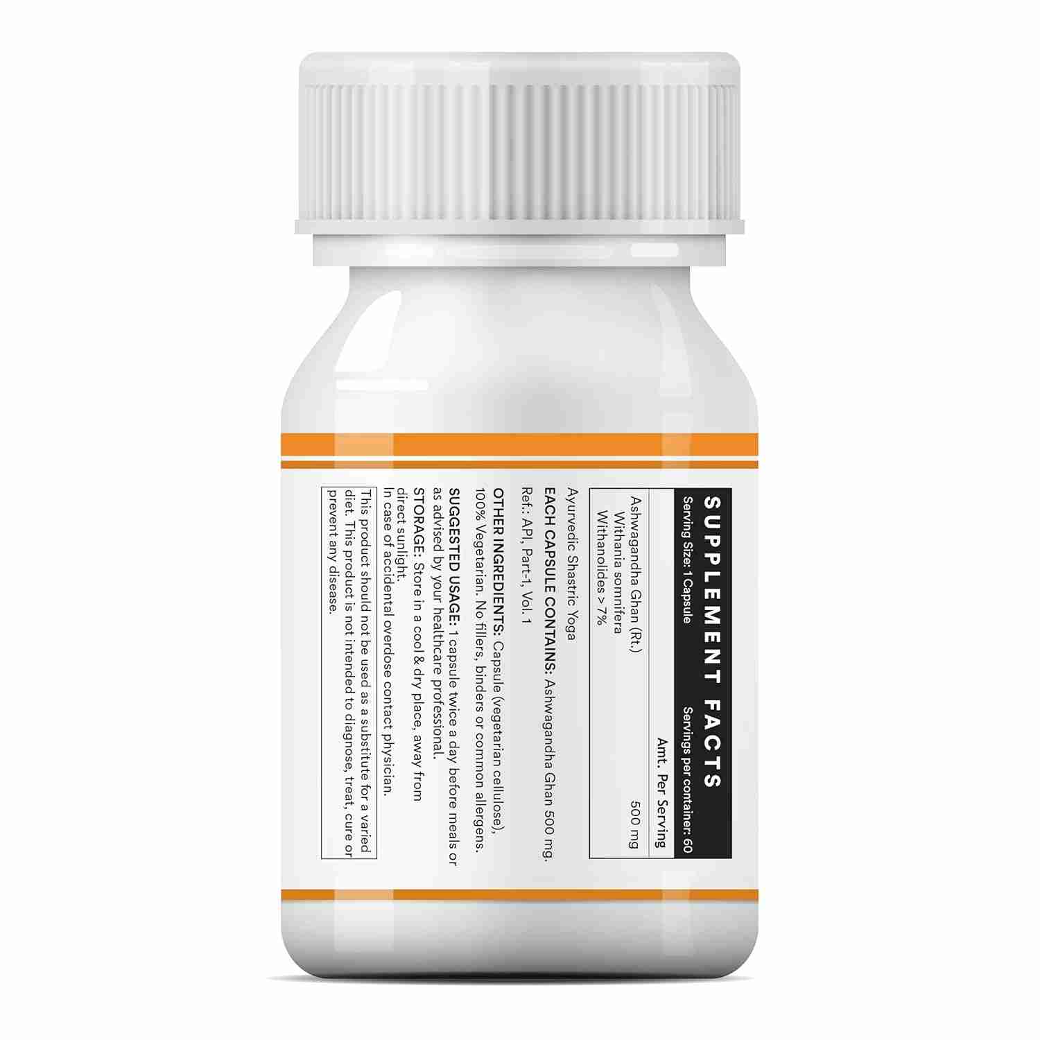 Inlife | Ashwagandha Extract (Withania Somnifera) Supplement | Immunity and General Wellness, 500mg | 60 Veg Cap
