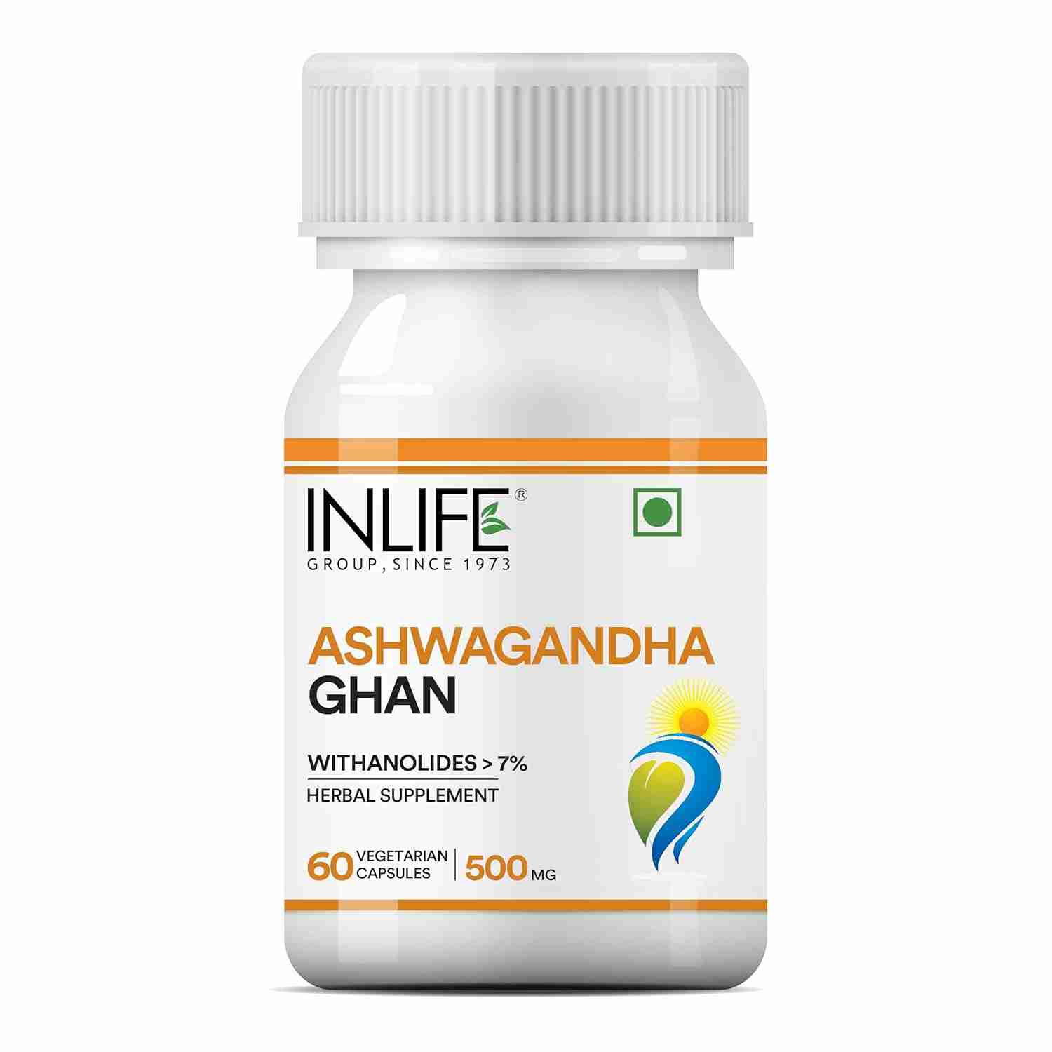 Inlife | Ashwagandha Extract (Withania Somnifera) Supplement | Immunity and General Wellness, 500mg | 60 Veg Cap