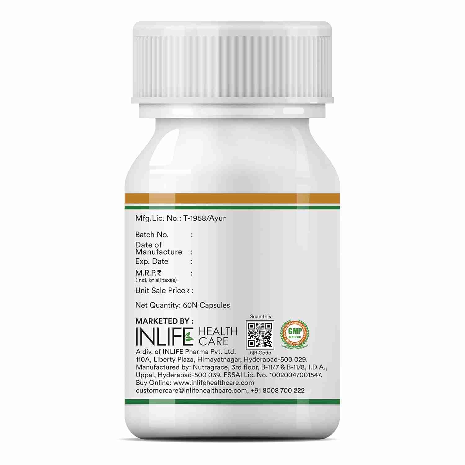Inlife | Neem Seed Oil Capsules | Rich in Antioxidants | Health Supplement for Men Women, 500mg | 60 Liquid Filled Veg Cap