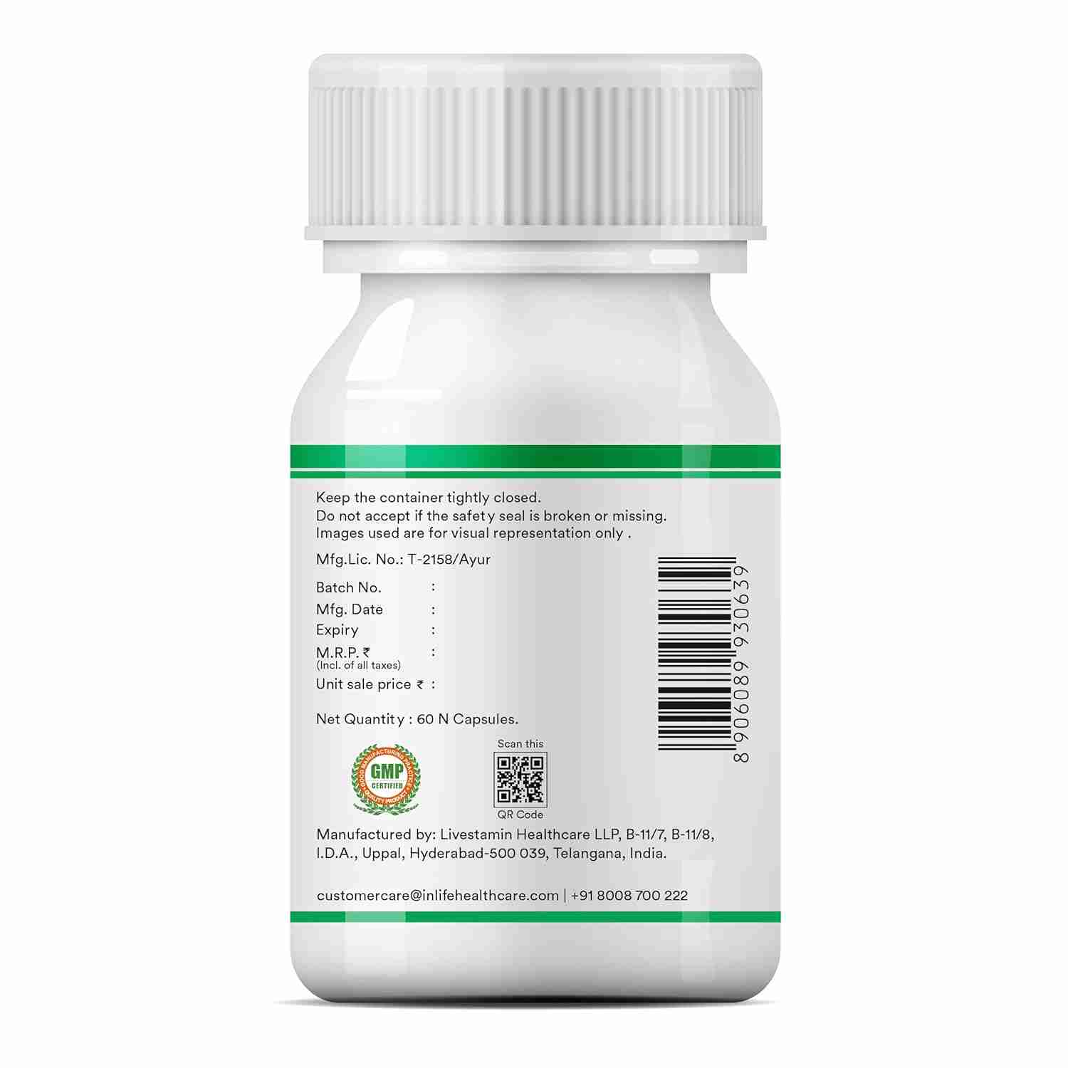 Inlife | Digestion Support Supplement | For Men and Women | 60 Veg Cap