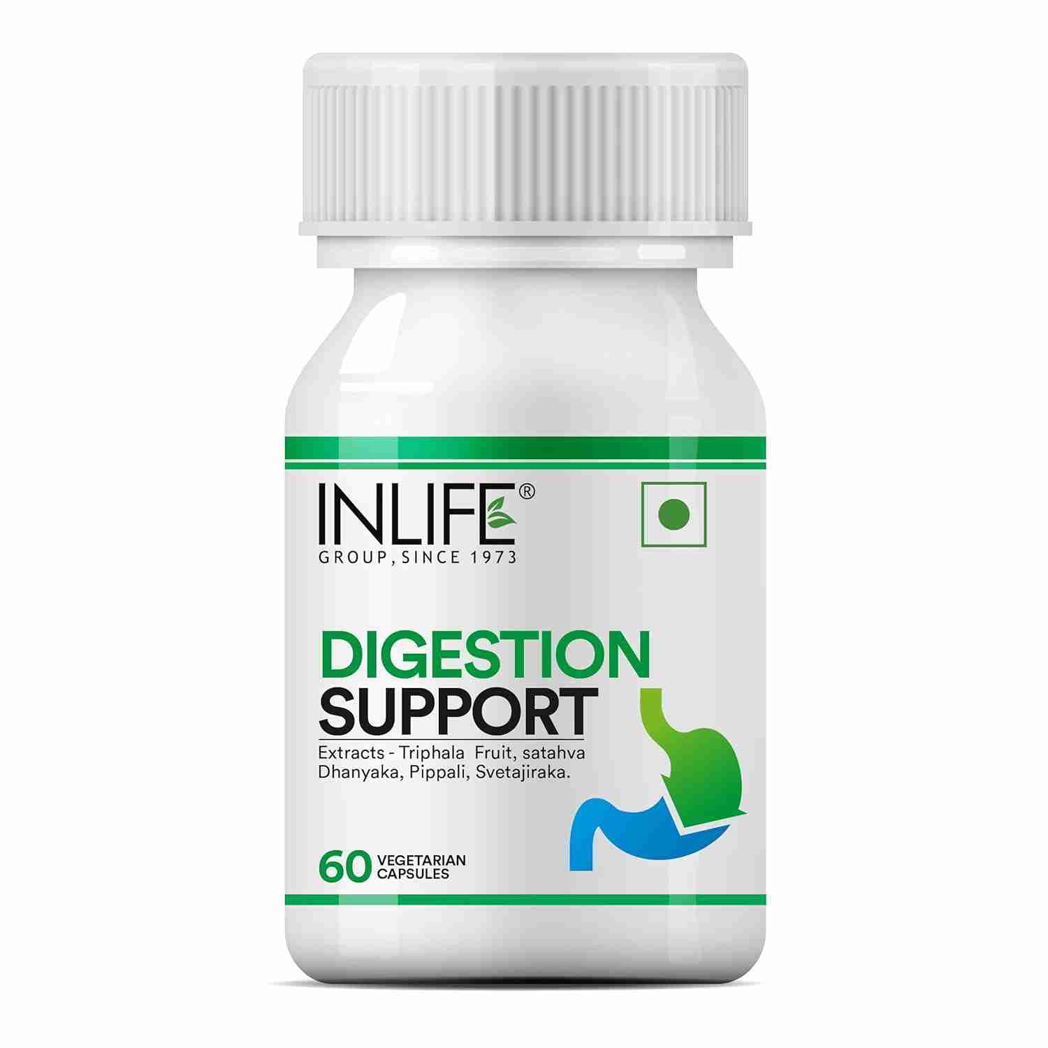 Inlife | Digestion Support Supplement | For Men and Women | 60 Veg Cap