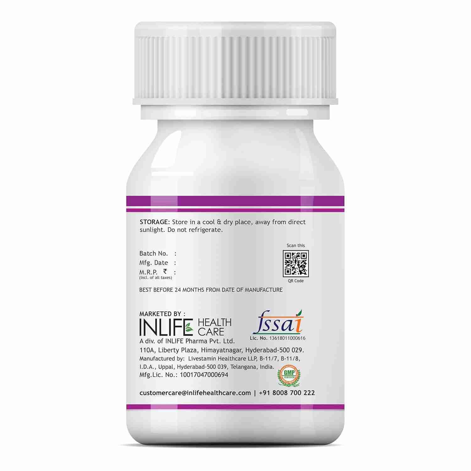Inlife | Alpha Lipoic Acid 300mg | ALA Supplement | 60 Veg Cap (Pack of 1, 60)