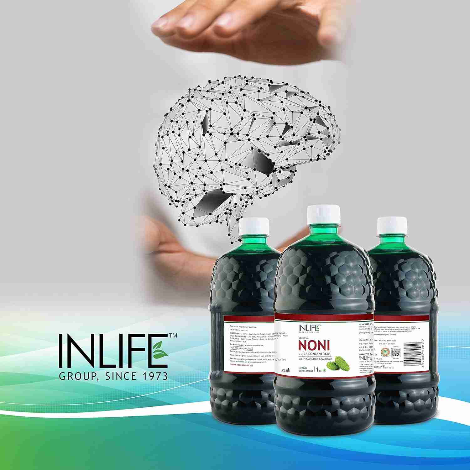 Inlife | Noni Gold Fruit Juice Concentrate plus Garcinia & Aloe Vera Liquid Drink, Family Pack | 1 Litre