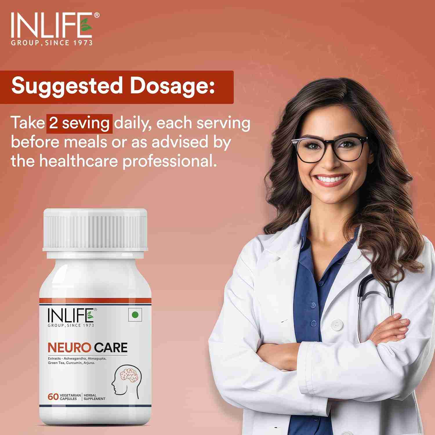 Inlife | Neuro Nerve Care Health Supplement | 60 Veg Cap