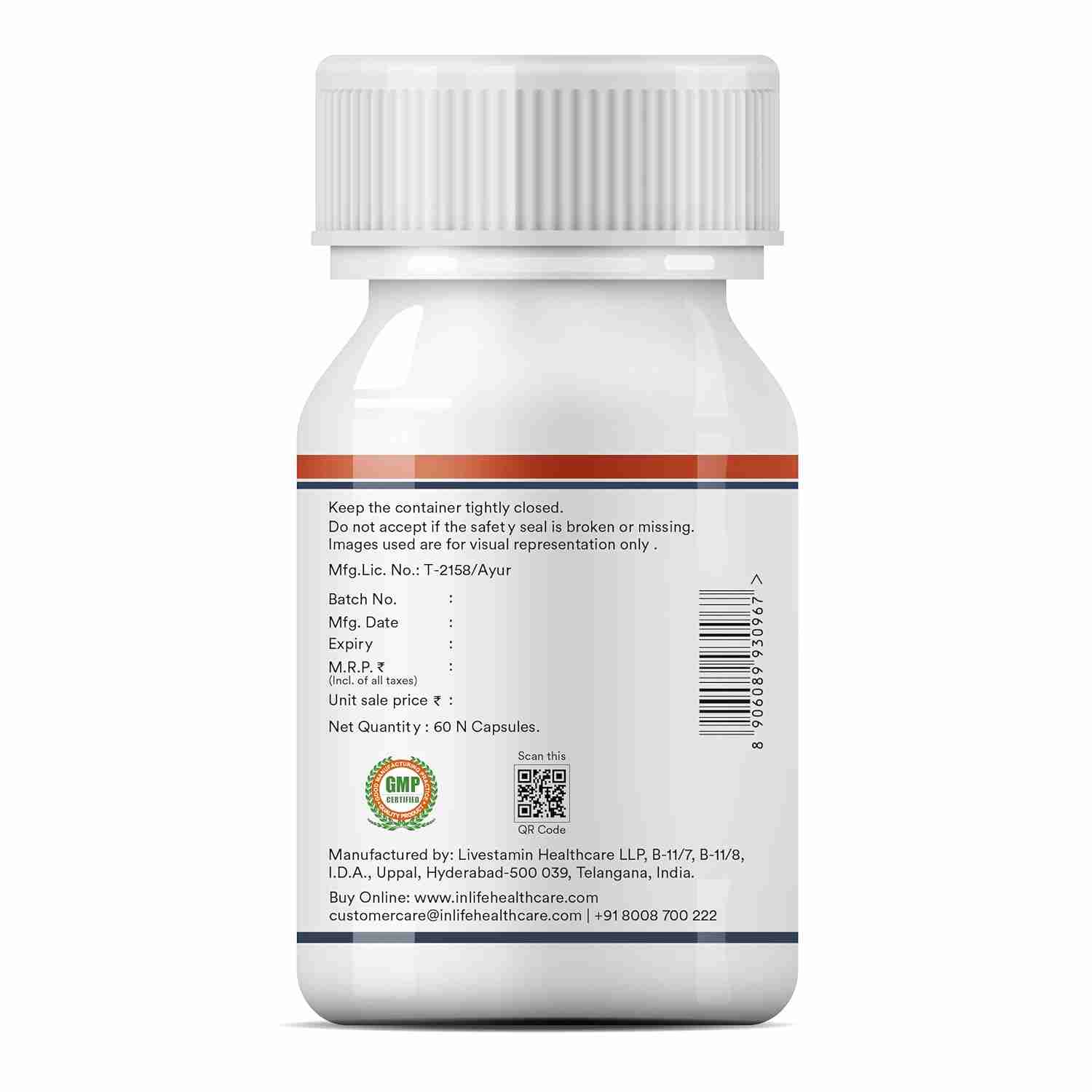 Inlife | Neuro Nerve Care Health Supplement | 60 Veg Cap