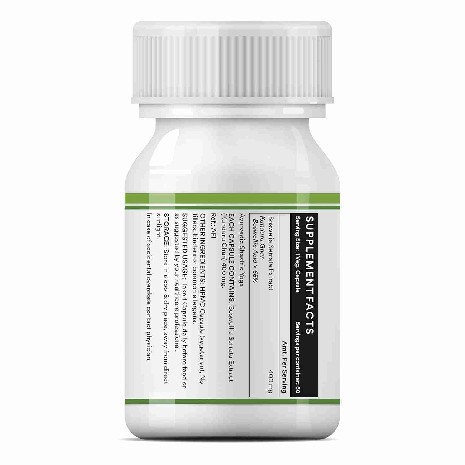 Inlife | Boswellia Serrata Extract (Boswellic Acids > 65%) Joint Supplement, 400 mg | 60 Veg Cap