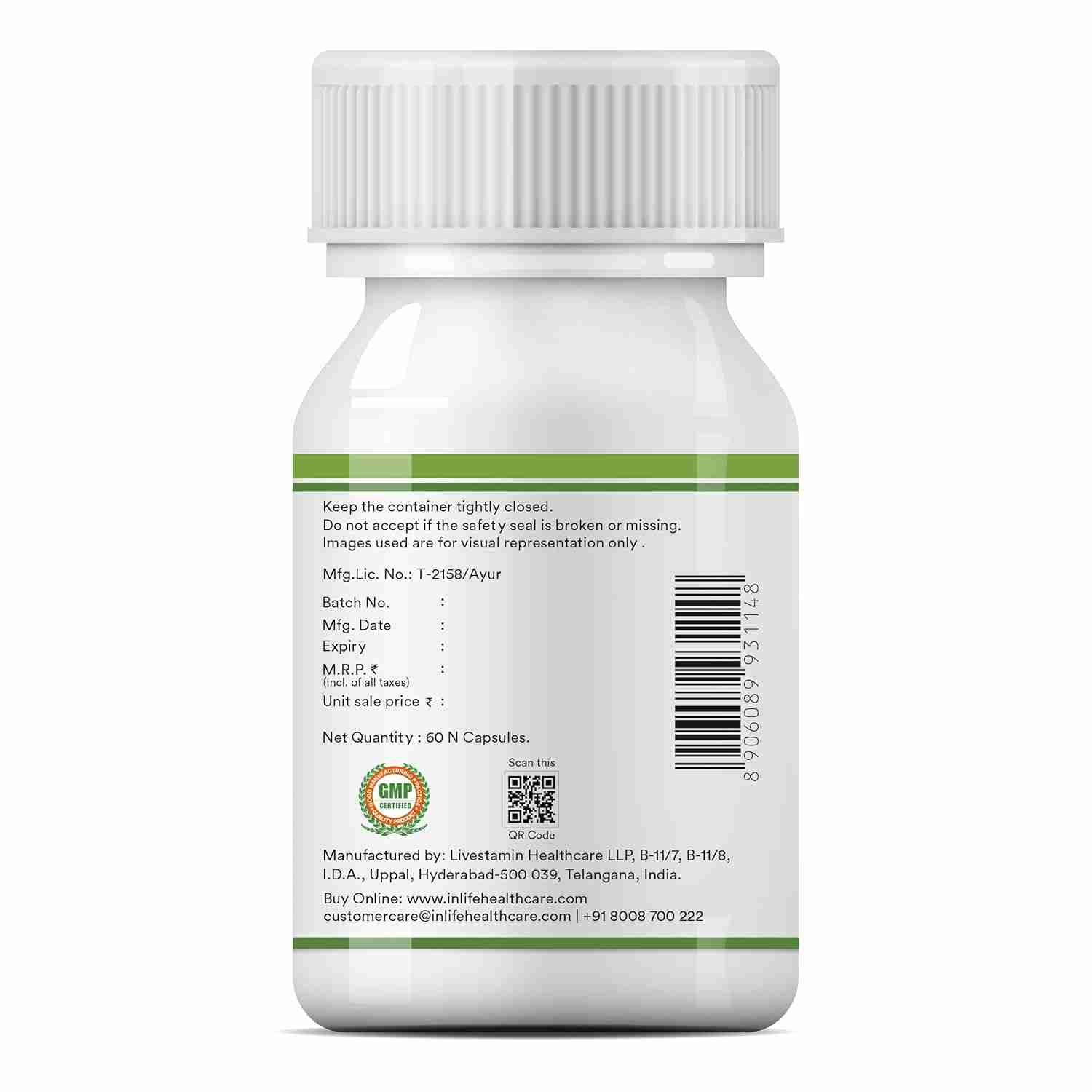 Inlife | Boswellia Serrata Extract (Boswellic Acids > 65%) Joint Supplement, 400 mg | 60 Veg Cap
