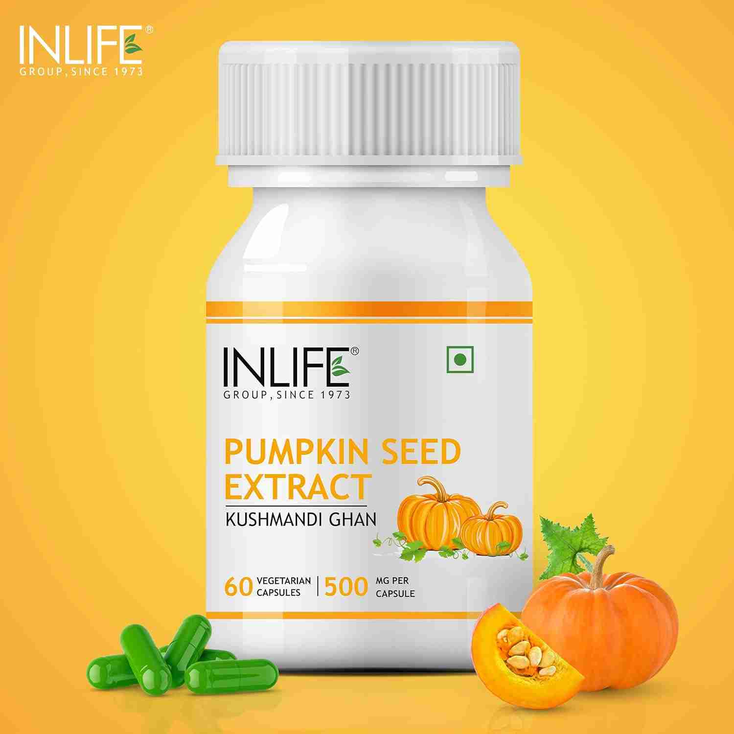 Inlife | Pumpkin Seed Extract Supplement, 500 mg | 60 Veg Cap