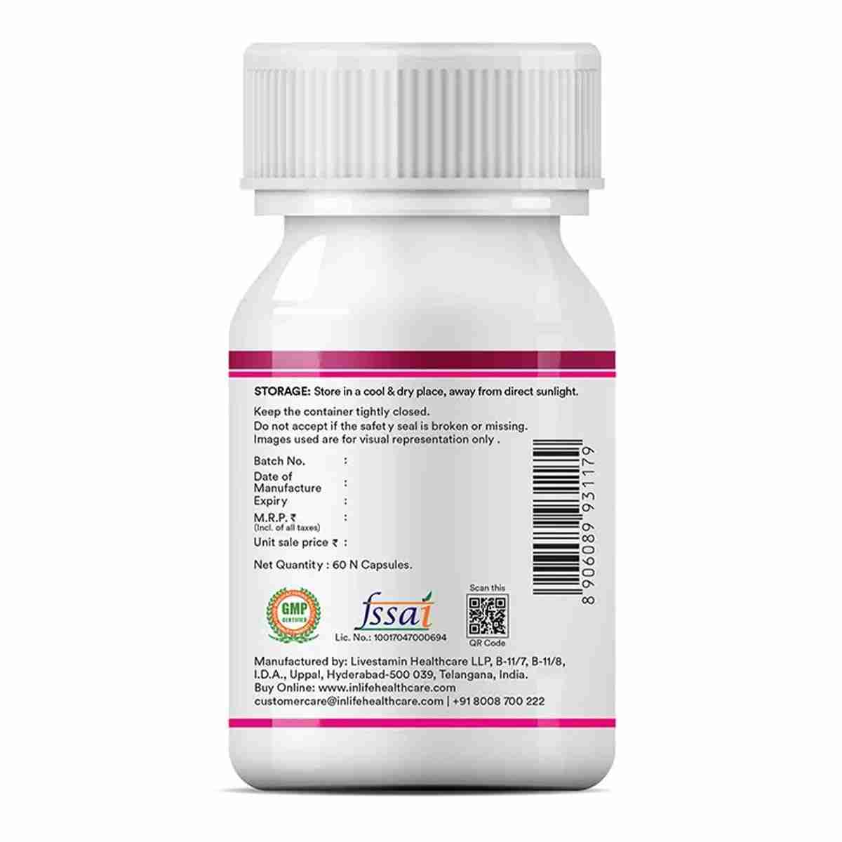 Inlife | Multivitamin for Women with Biotin, Vitamin D, Calcium, & Minerals for Energy, Hair, Skin, Nails, Bone | 60 Veg Capsules (Women)