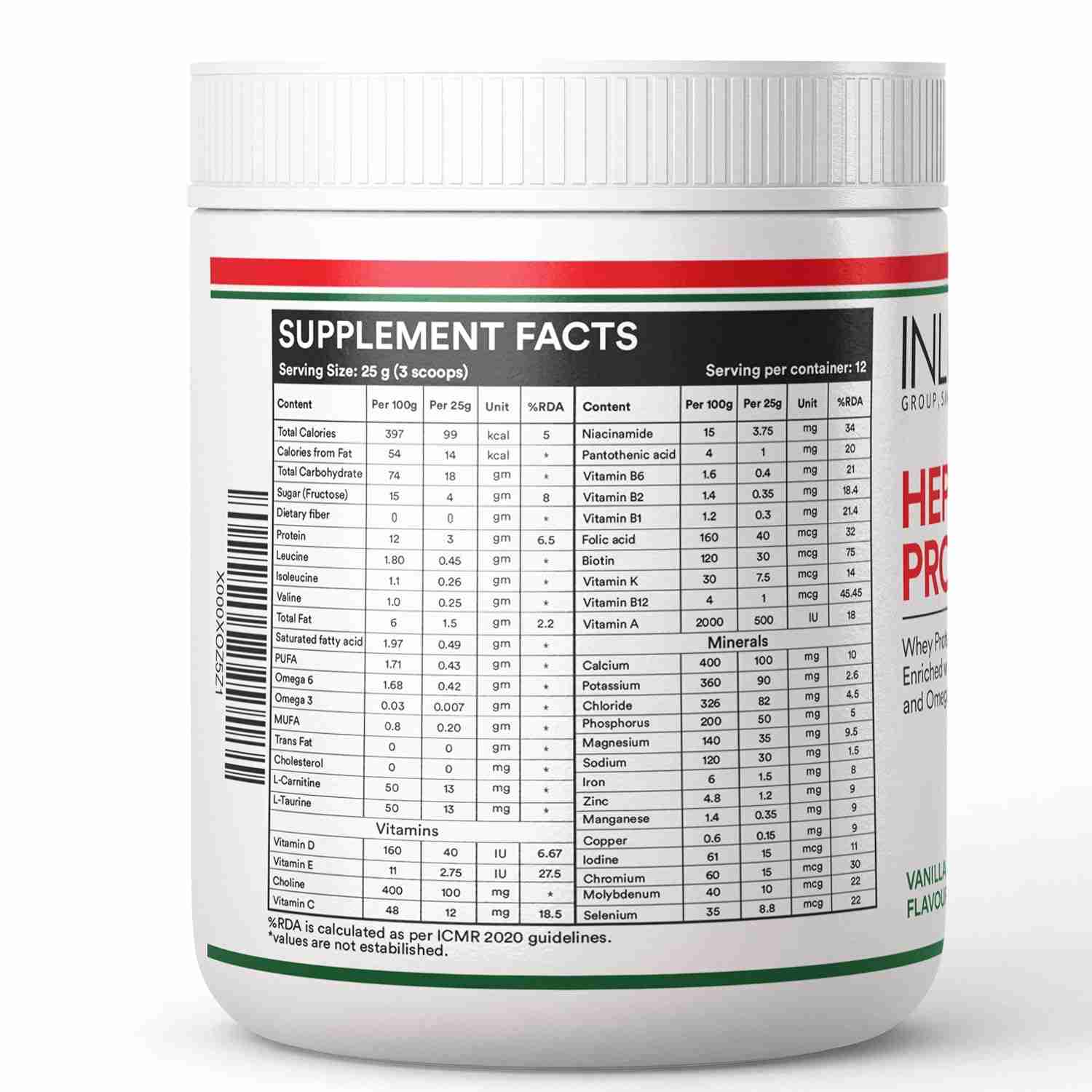 Inlife | Hepstan Liver Care Supplement | Whey Protein Powder with Vitamins Minerals & BCAAs | Nutraceutical for Men and Women – 300g (Vanilla)