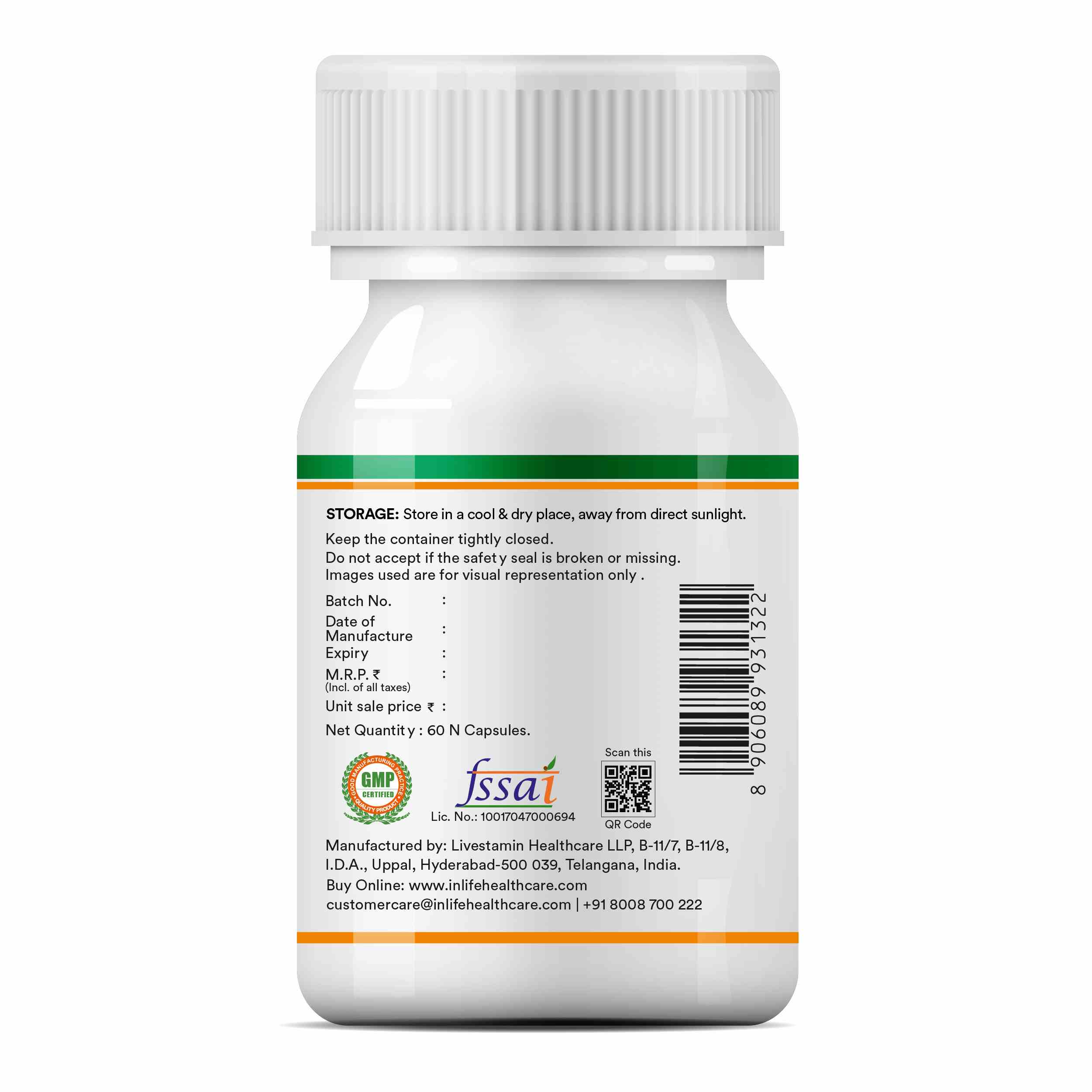 Inlife | Prebiotic & Probiotic Forte 25 Billion CFU | 14 Strains with Lactobacillus Reuteri | Gut Digestive & Immune Health | Men Women | 60 Veg Cap
