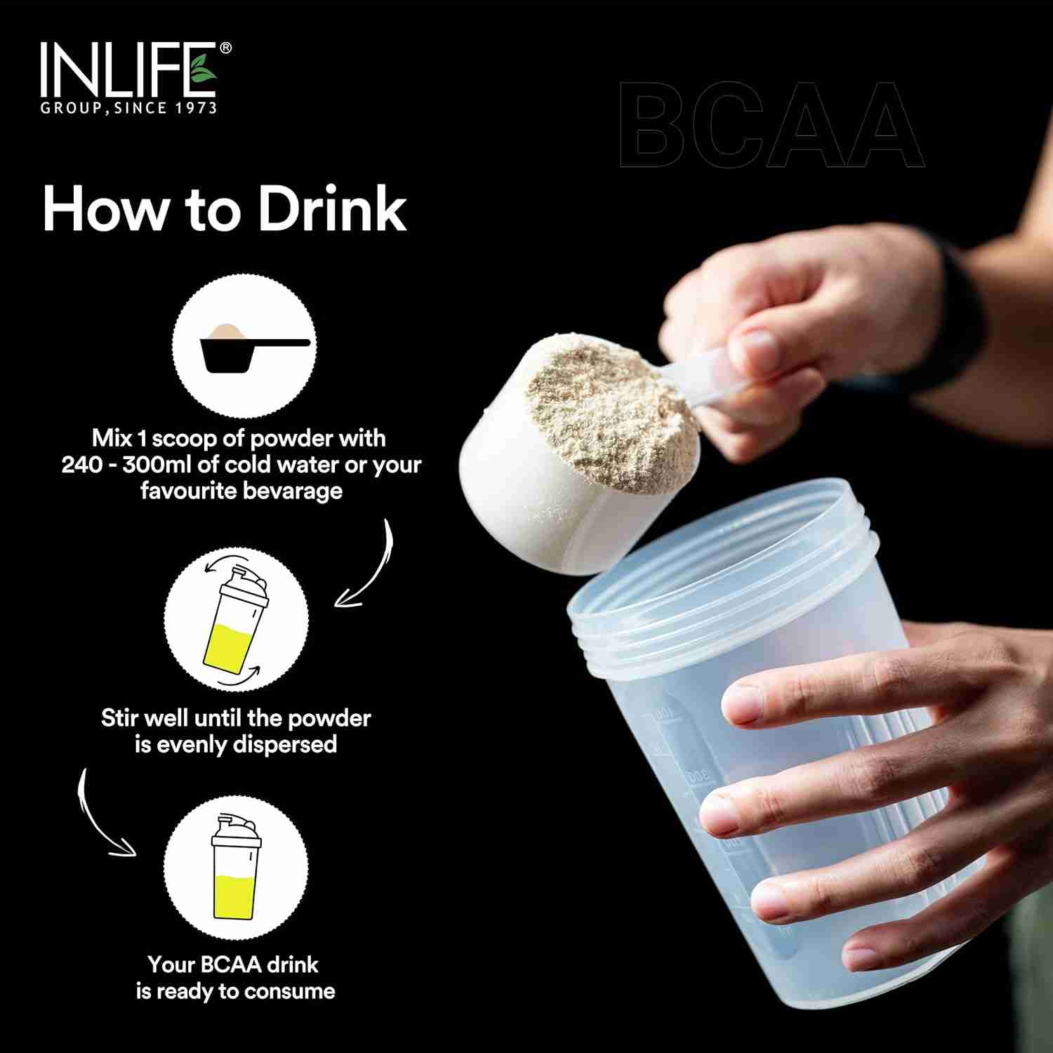 Inlife | BCAA Powder Supplement with Glutamine, Citrulline DL Malate, Vitamin B6 & Electrolytes | Amino Acids for Pre Post Intra Workout Energy Drinks for Athletes | Men & Women (Pineapple, 450g)