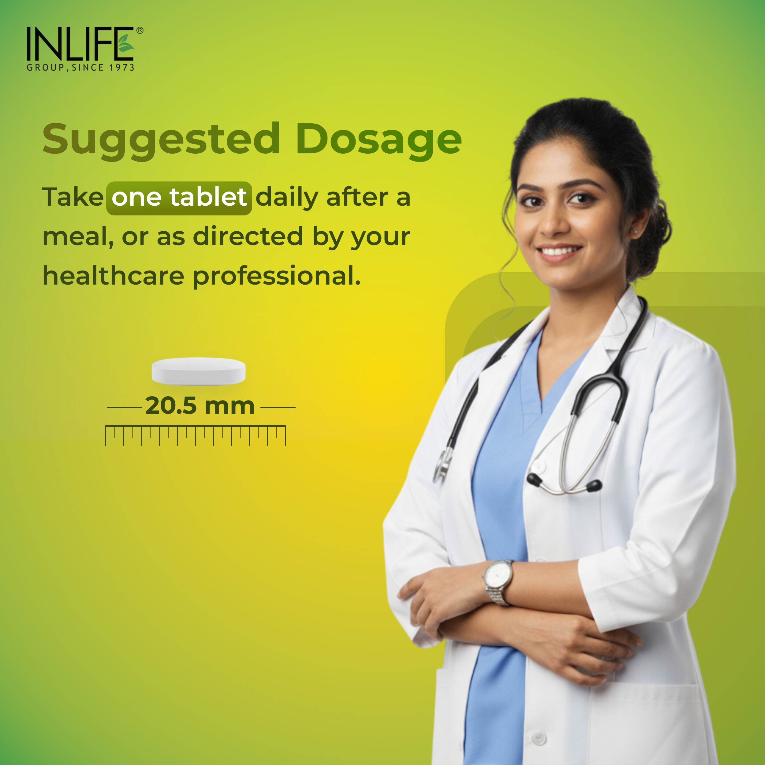 Inlife | Calcium Magnesium Zinc | Vitamin D2 B12 Folic Acid K2 MK7 | Bone Muscle & Joint Health Support | Men Women | 120 Tab