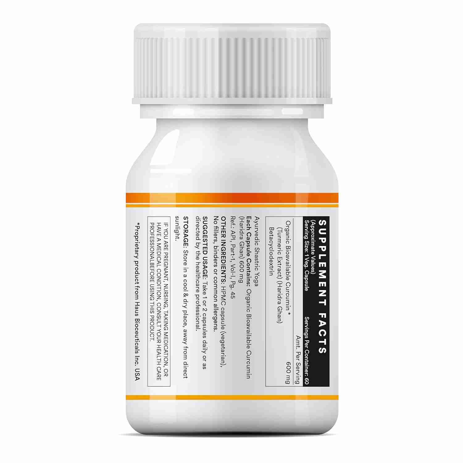 Inlife | Bioavailable Curcumin Capsules | Curcumin Supplement | Clinically Proven Ingredient | Supports Immune Health, 600mg | 60 Capsules (Pack of 1)