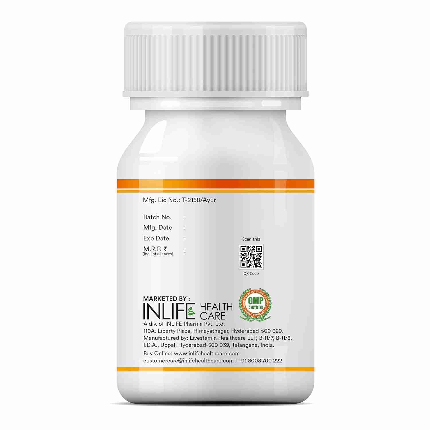 Inlife | Bioavailable Curcumin Capsules | Curcumin Supplement | Clinically Proven Ingredient | Supports Immune Health, 600mg | 60 Capsules (Pack of 1)
