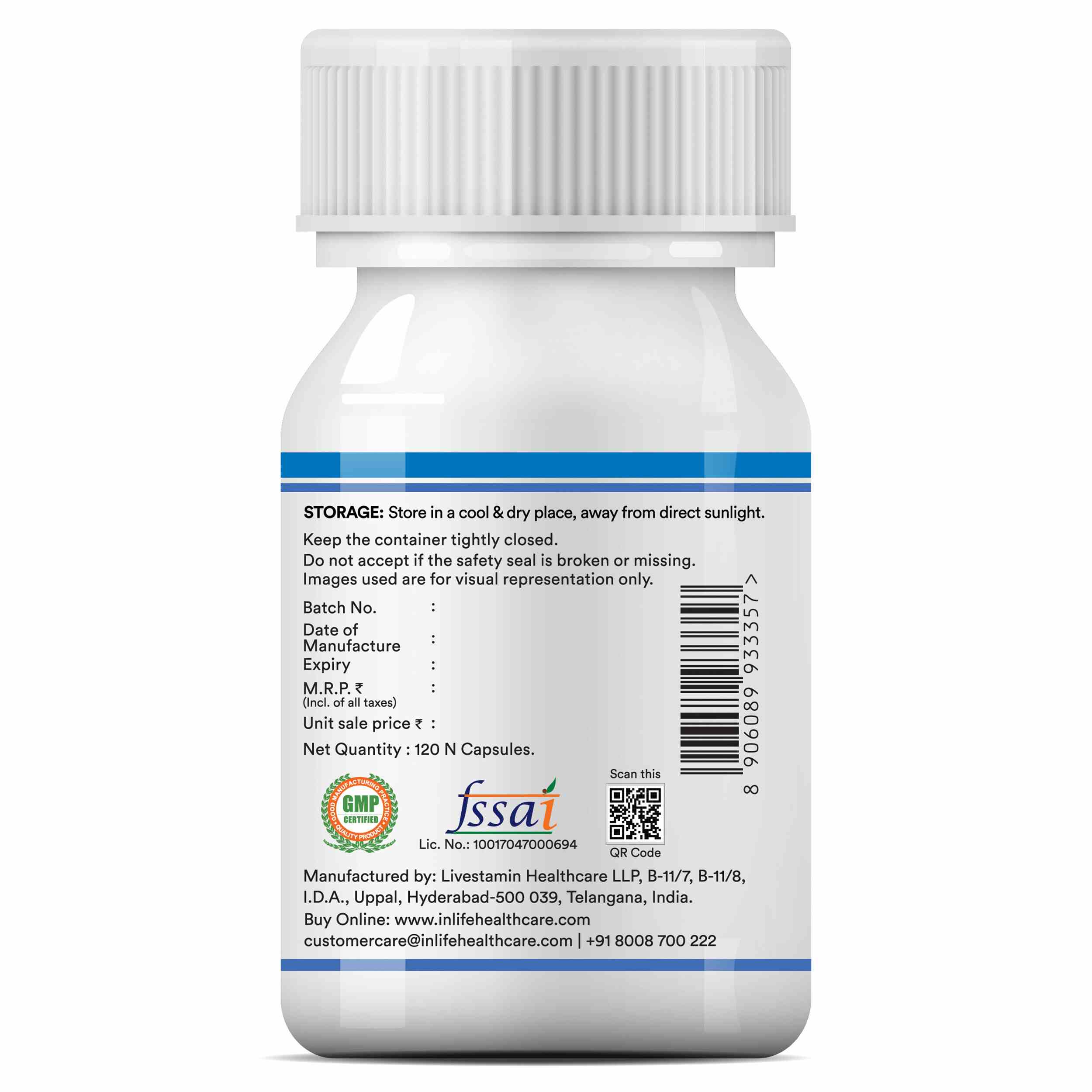 Inlife | Zinc Picolinate with Copper Gluconate Complex | Immunity Skin & Digestion Support Supplement | Overall Wellness | Men Women | 120 Veg Cap