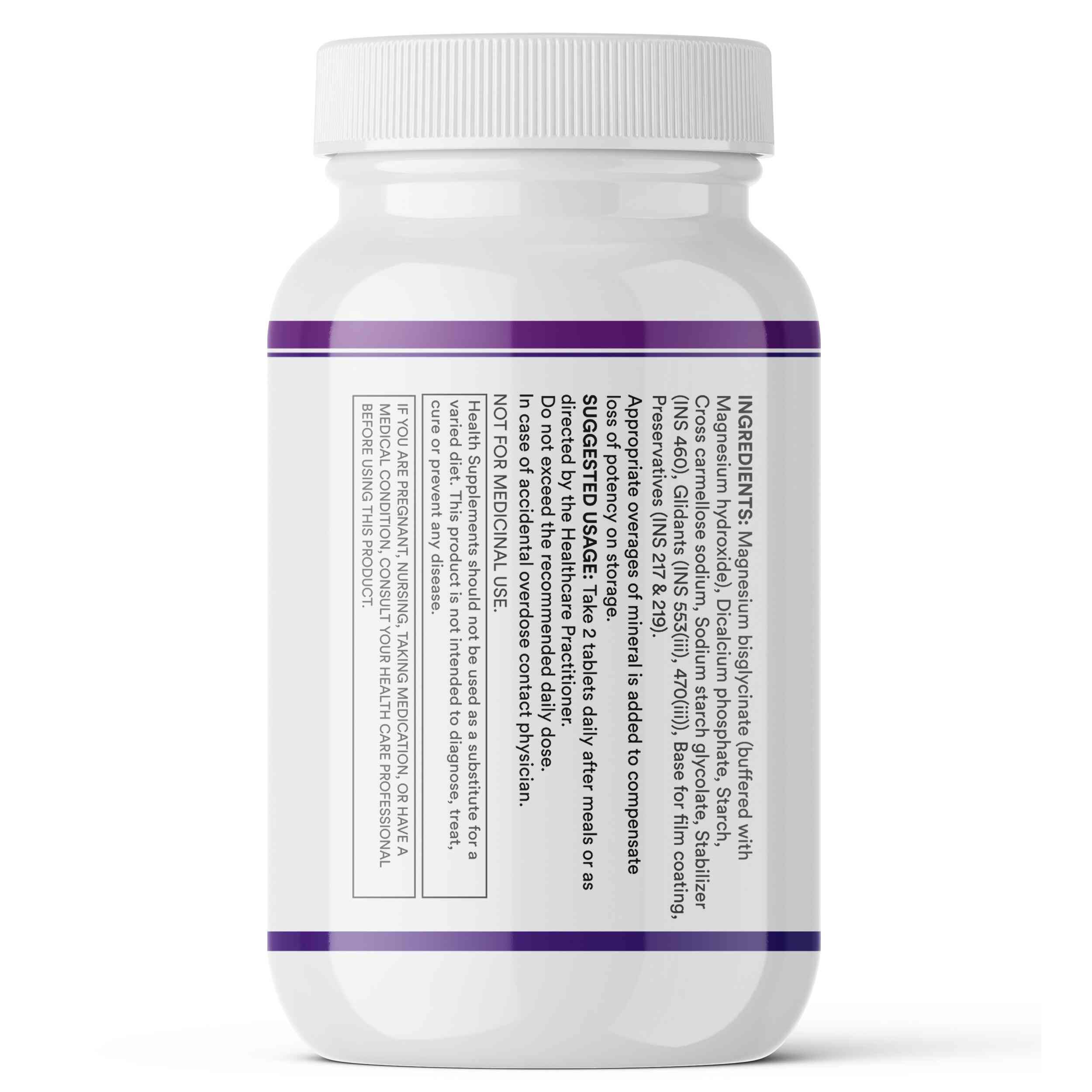 Inlife | Magnesium Glycinate 2000mg Chelated Forte | Bisglycinate Form | Muscle Recovery Sleep & Nerve Health | Men Women | 120 Tab