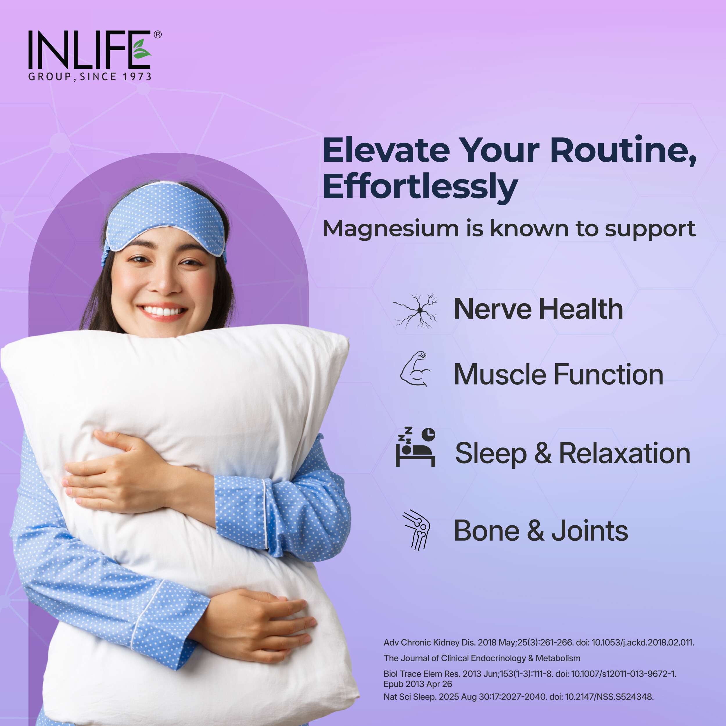 Inlife | Magnesium Glycinate 2000mg Chelated Forte | Bisglycinate Form | Muscle Recovery Sleep & Nerve Health | Men Women | 120 Tab