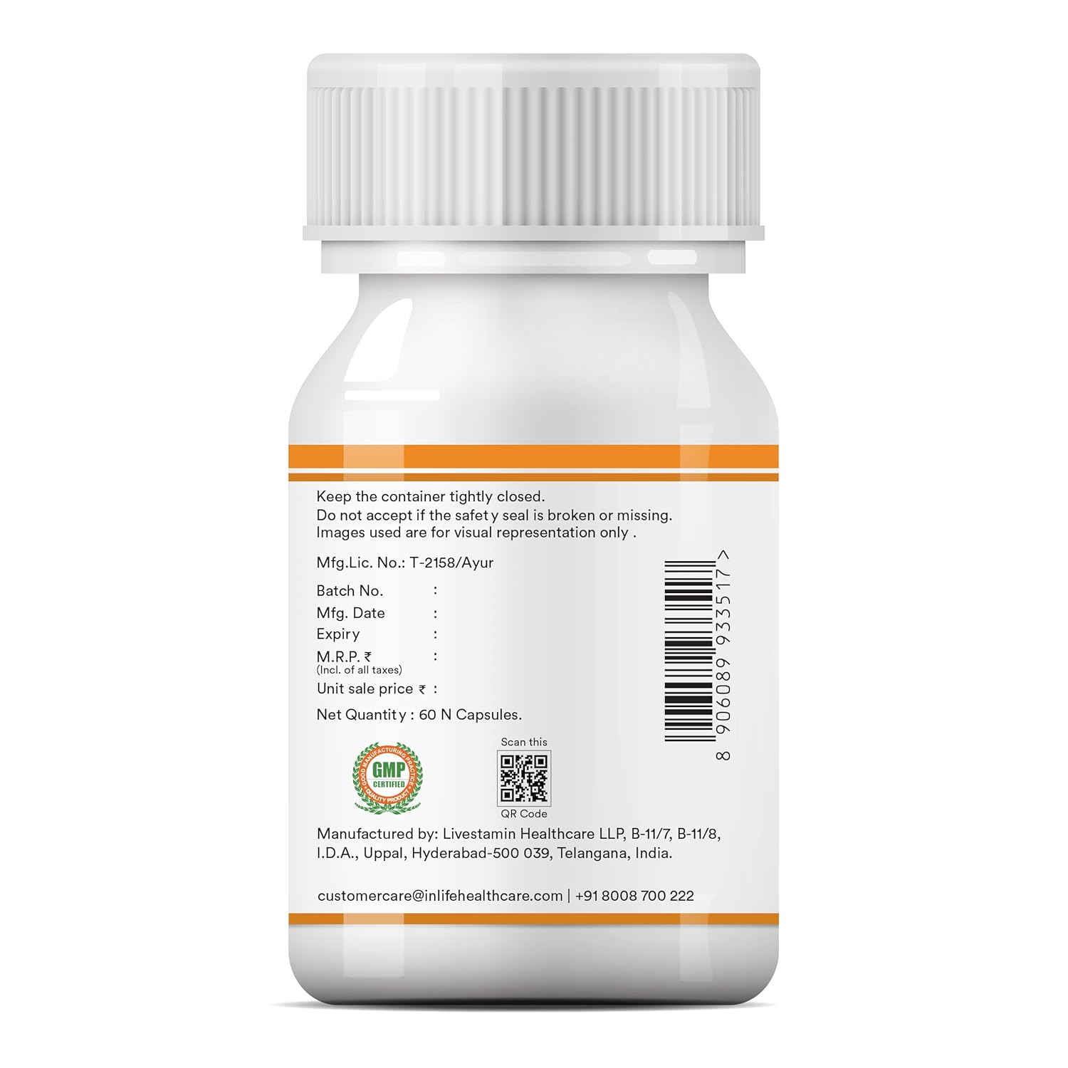 Inlife | Ashwagandha KSM|66 (500 mg) | 60 Capsules | Extra Strength Natural Formulation | Supports Strength, Energy | Withania Somnifera Extract