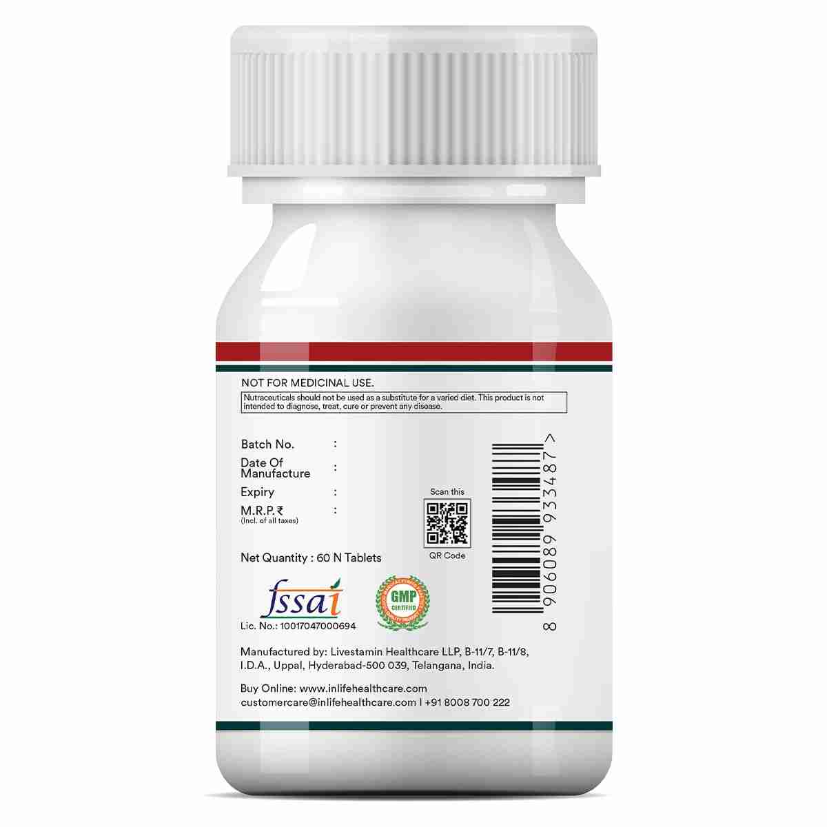 Inlife | Multivitamin Tablets for Men | 60 Tablets | Enriched with Zinc, Vitamin C, Vitamin D3, and Essential Multiminerals | Supports Energy, Stamina, and Immunity | Supports Overall Health & Wellness