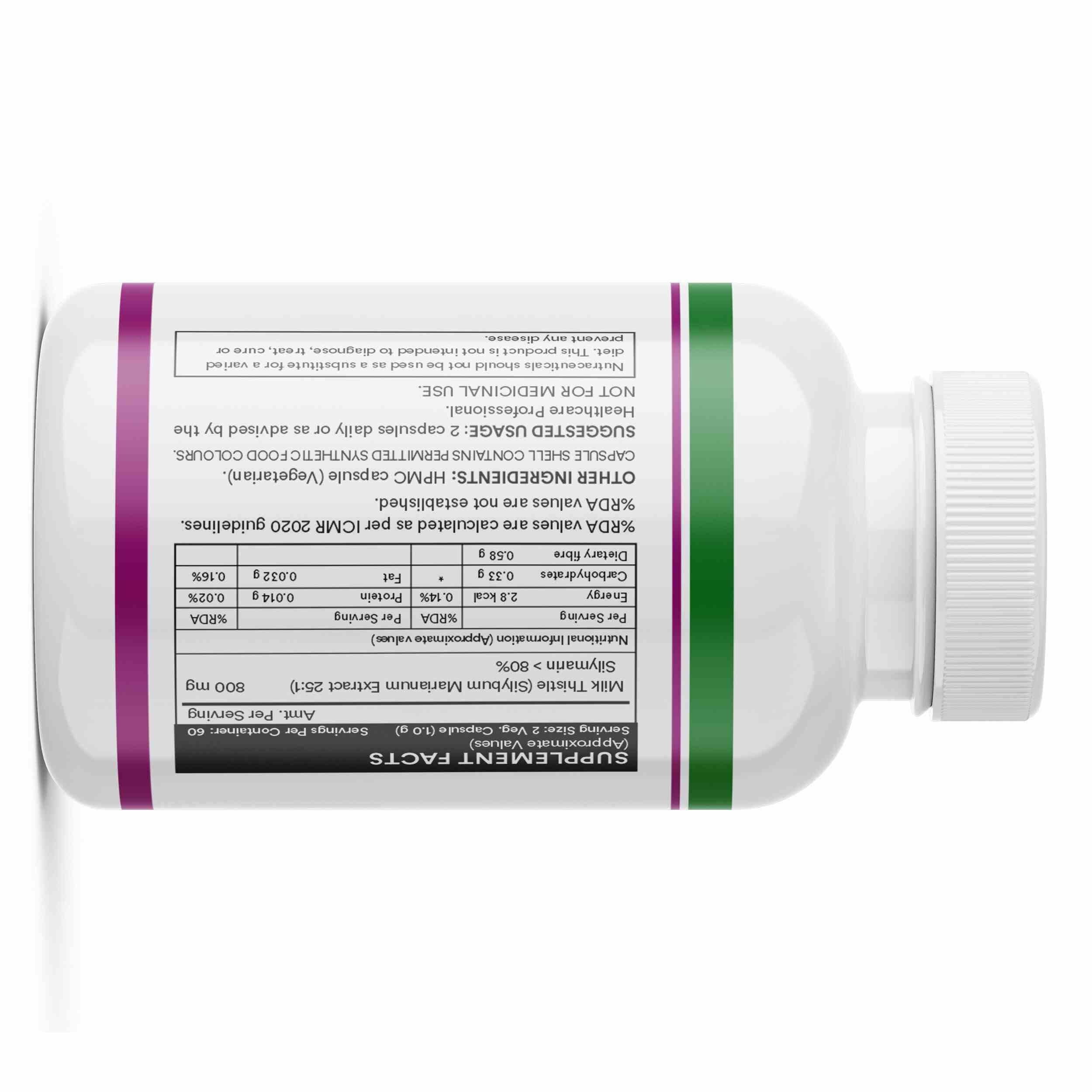Inlife | Milk Thistle 800mg Silymarin | Silybum Marianum Extract 25:1 | Liver Health & Detox Function | Men Women | 120 Veg Cap