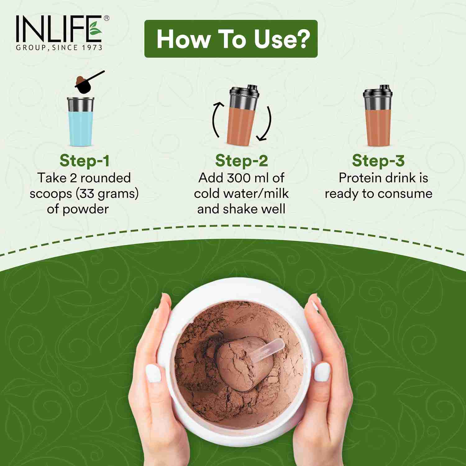 Inlife | Plant Protein Powder | Pea, Quinoa & Brown Rice | 25g Protein | Ashwagandha, Green Tea & Grape Seed Extract | Digestive Enzymes Bodybuilding Supplement (Coffee, 1kg)