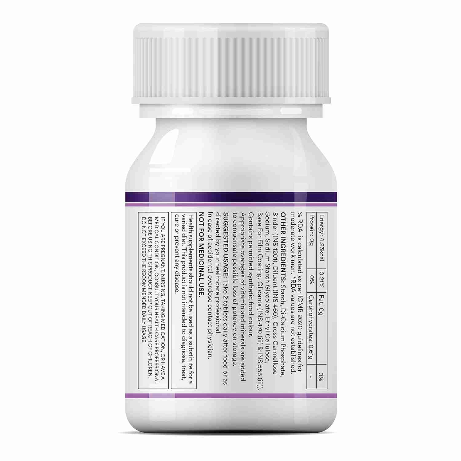 Inlife | ZMA (Zinc Magnesium Aspartate & Vitamin B6) For Men And Women | For Muscle Strength, Recovery, Sleep, Immune Support | 60 Tablets