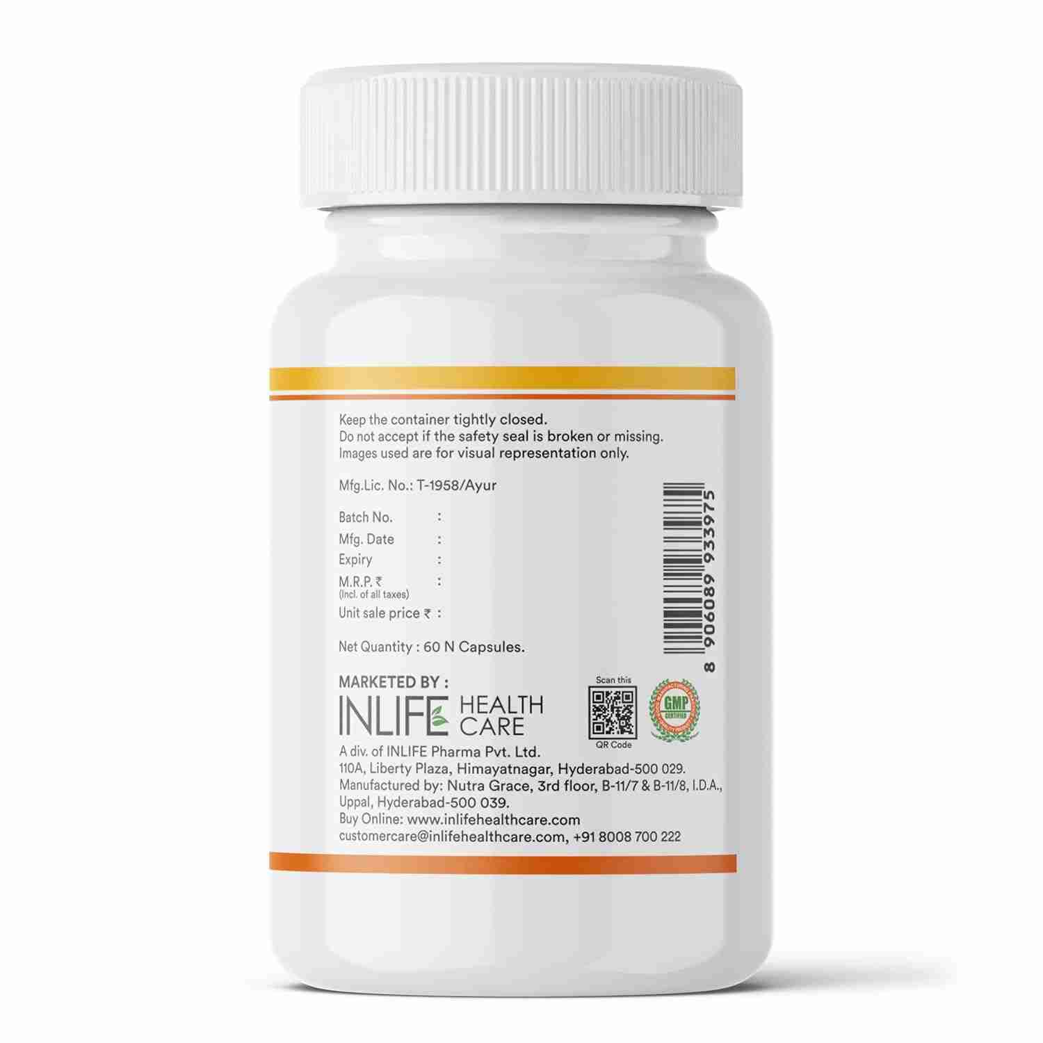 Inlife | Pumpkin Seed Oil Capsules | Extra Virgin Cold Pressed Pure Oil | Plant|Based Phytosterols | Prostate Health Support & Immunity | 60 Veg Cap