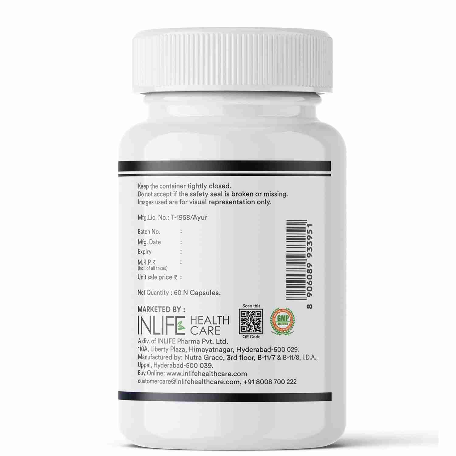 Inlife | Black Seed Oil (480 mg) & Oregano Oil (20 mg, 50:1) | Extra Virgin Cold|Pressed | Antioxidant, Immune & Wellness Support | 60 Liquid Filled Veg Capsules