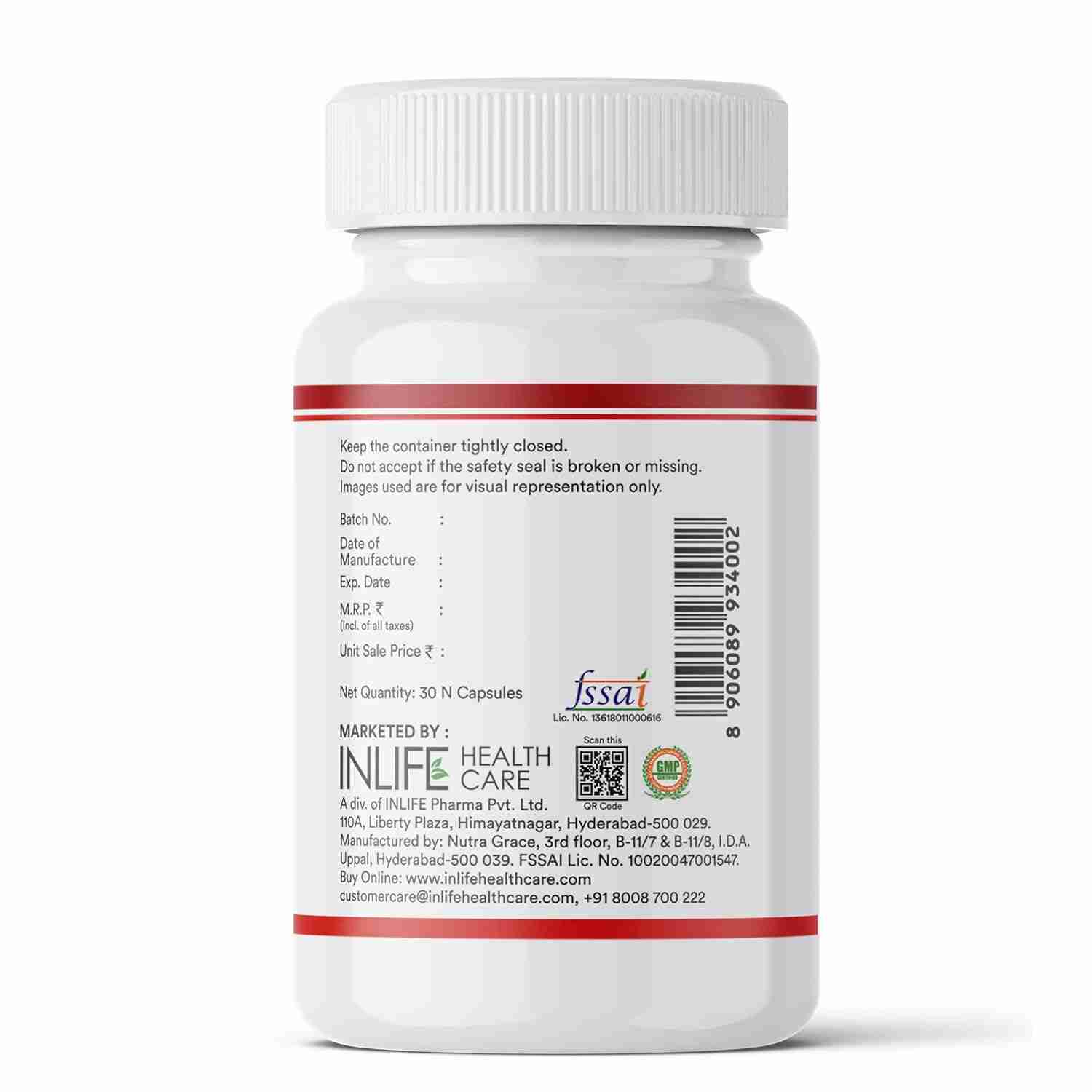Inlife | Astaxanthin 4 mg Supplement AstaZine | Natural Antioxidant Supplement with Vitamin A, D3 & E – High Absorption Formula – 30 Liquid Filled Veg Cap