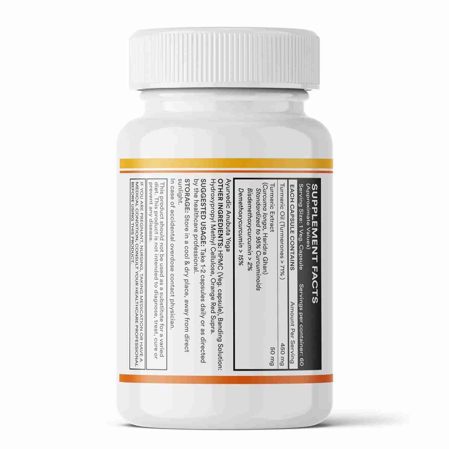 Inlife | Curcumin Capsules with Turmeric Oil | 71% Turmerones & 95% Curcuminoids | Supercritical CO₂ Extracted Oil Supplement | Immune Support & Joint Health – 60 Liquid Filled Veg Cap
