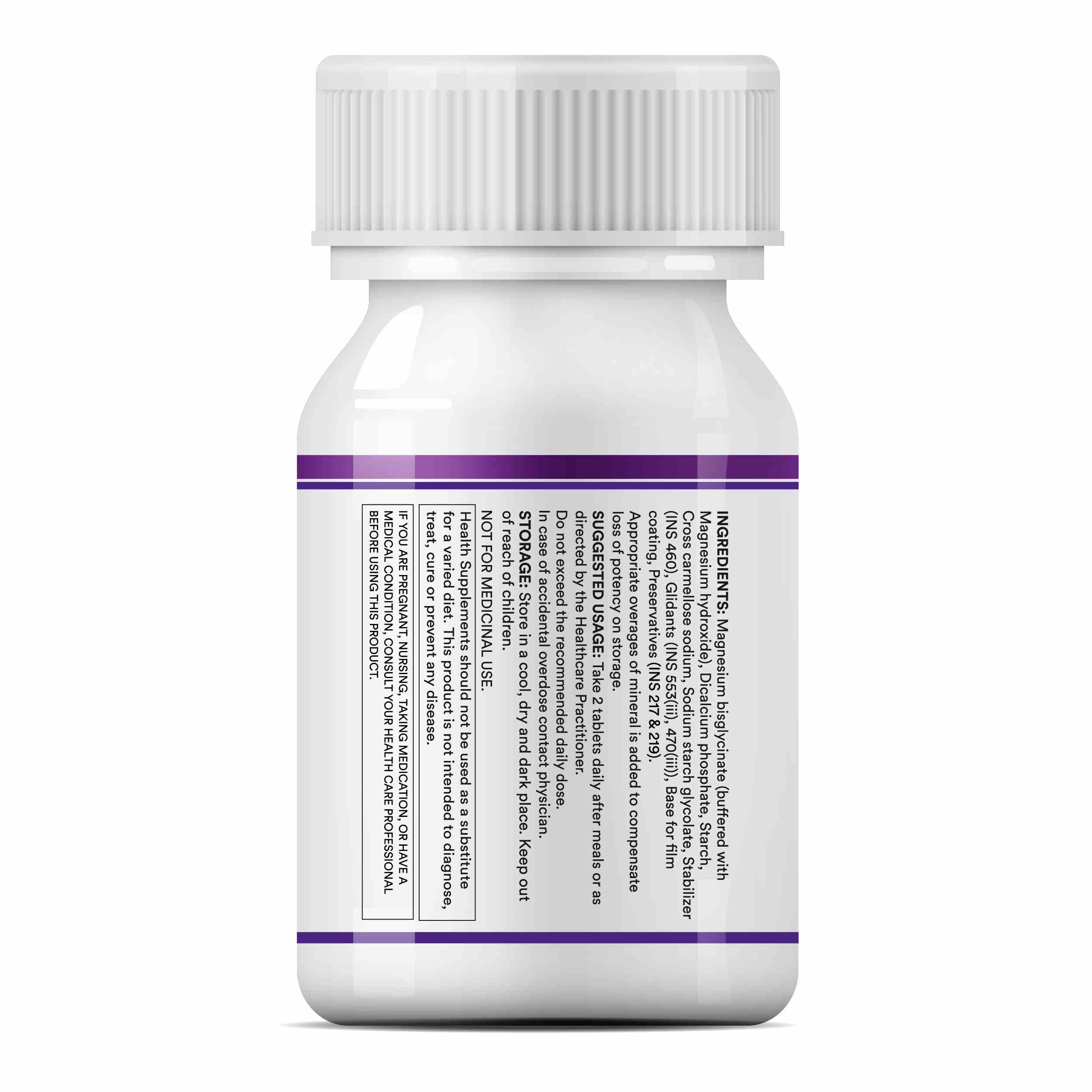 Inlife | Magnesium Glycinate 2000mg Chelated Forte | Bisglycinate Form | Muscle Recovery Sleep & Nerve Health | Men Women | 60 Tab