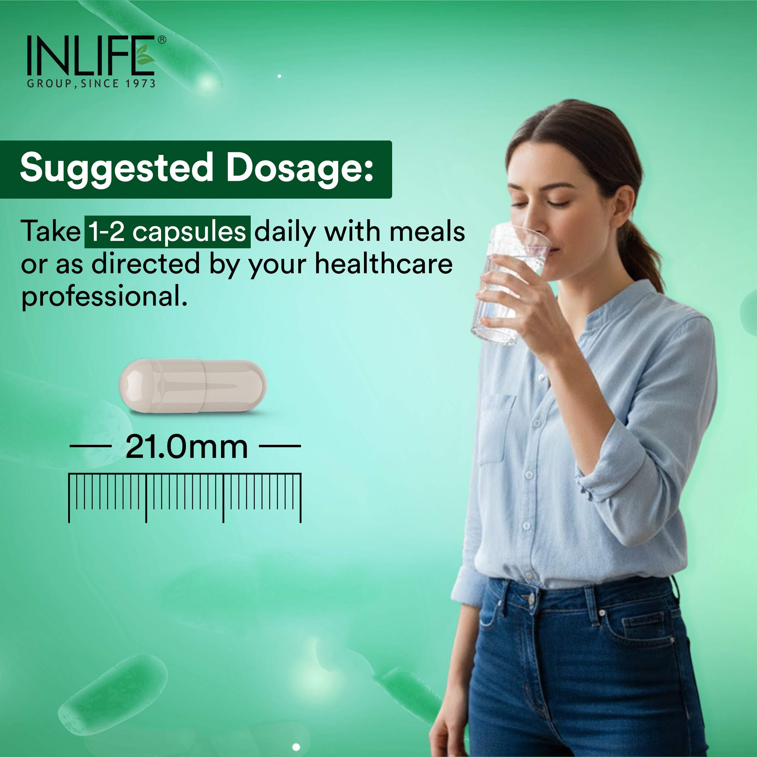 Inlife | Prebiotic & Probiotic Forte 25 Billion CFU | 14 Strains with Lactobacillus Reuteri | Gut Digestive & Immune Health | Men Women | 30 Veg Cap