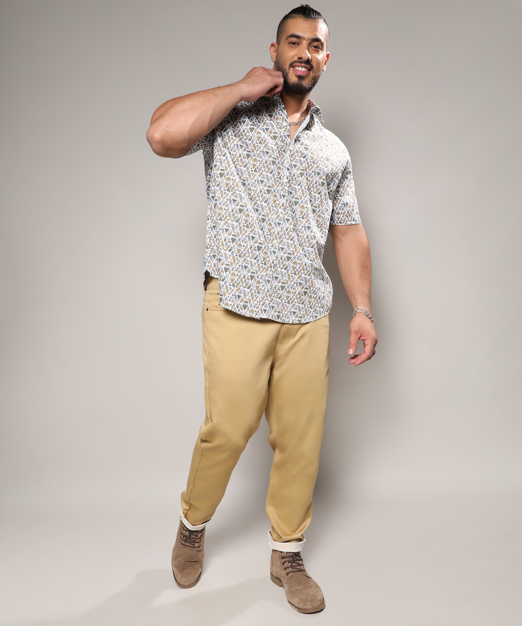 Instafab Plus | Men's Multicolour Printed Casual Shirt