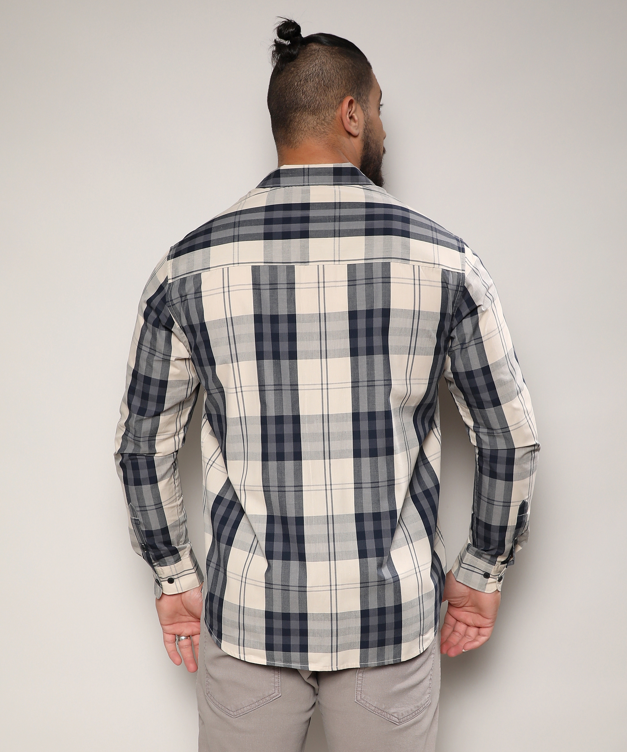 Instafab Plus | Men's Tartan Plaid Button Up Shirt