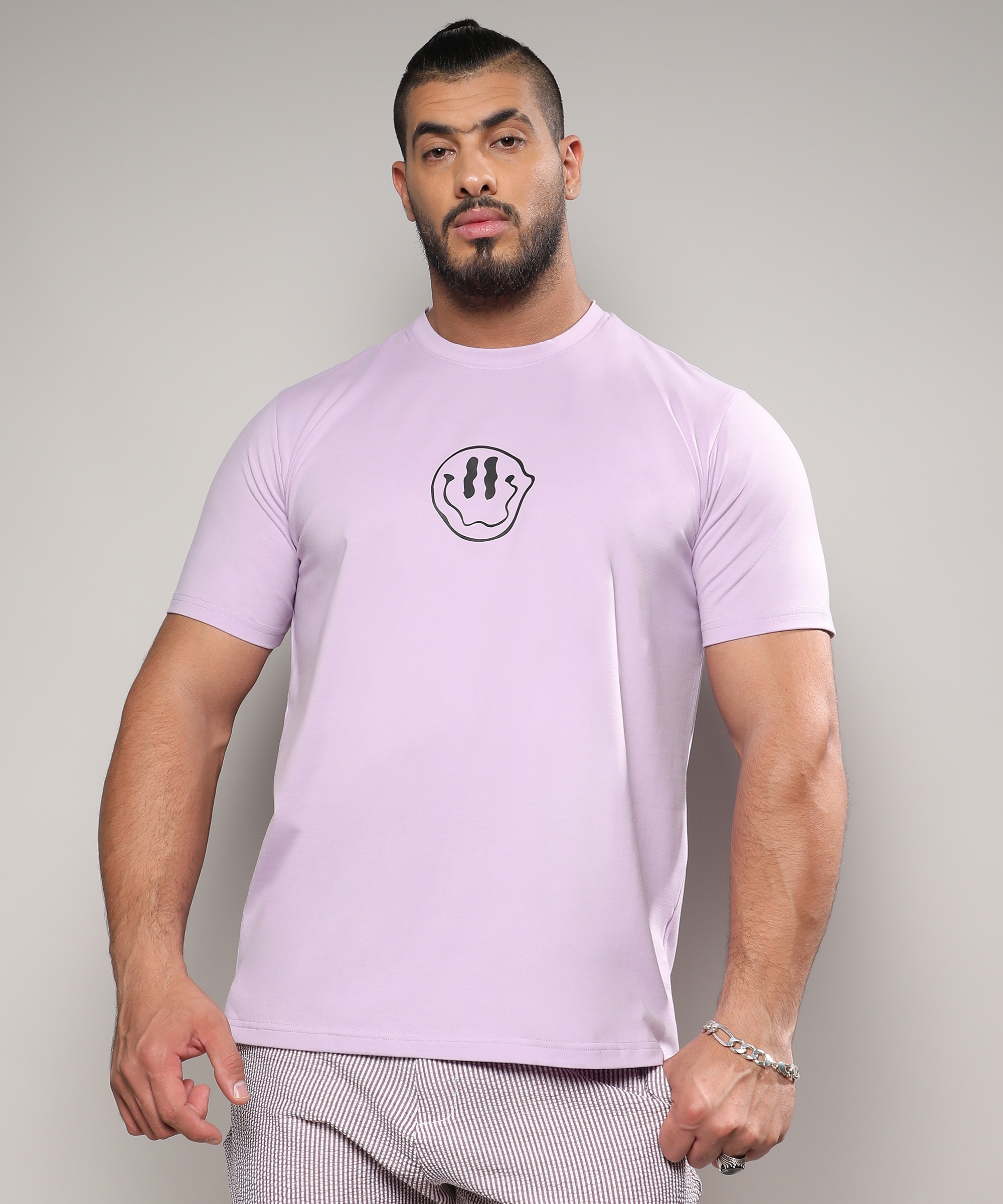 Instafab Plus | Men's Lavender Not In The Mood T-Shirt