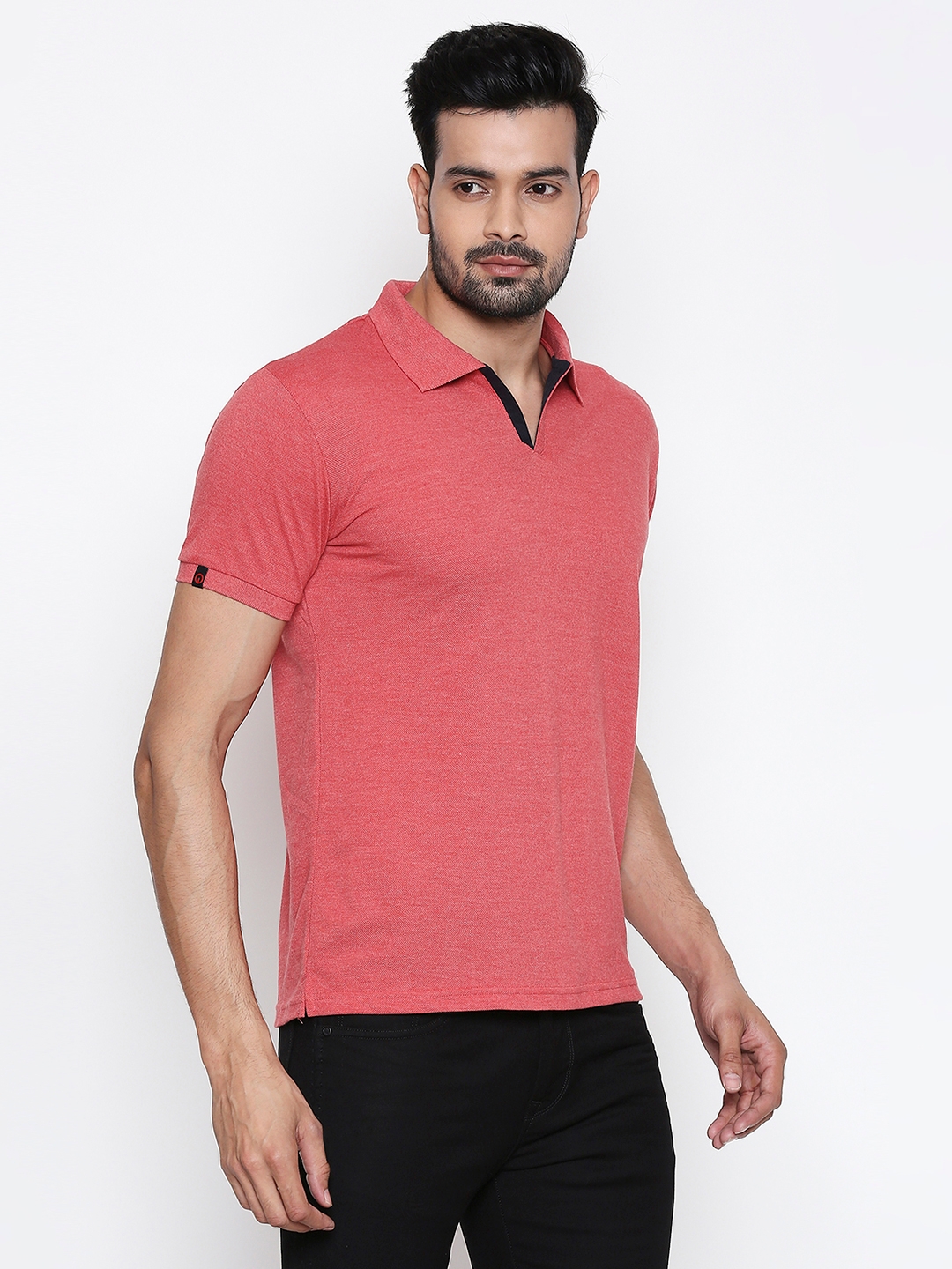 Integriti | Integriti Red Slim Fit Men's T-Shirts 4