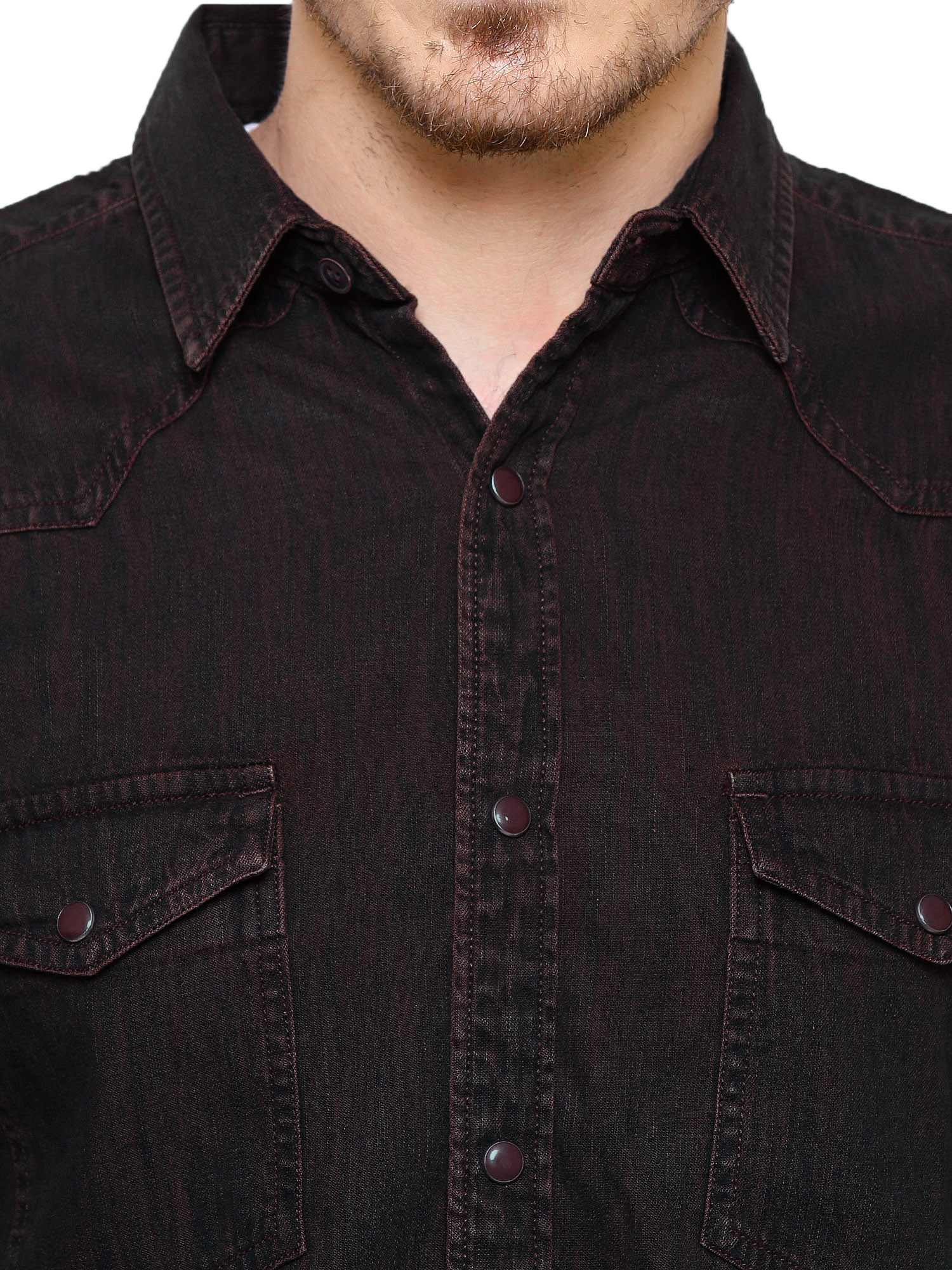 Kuons Avenue Men's Denim Shacket-KACLFS1469