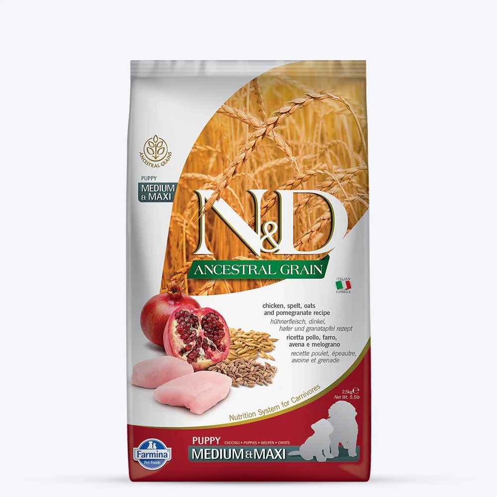 N & D Dog Ancestral Grain Chicken And Pomegranate Puppy Medium - Maxi 12 Kg