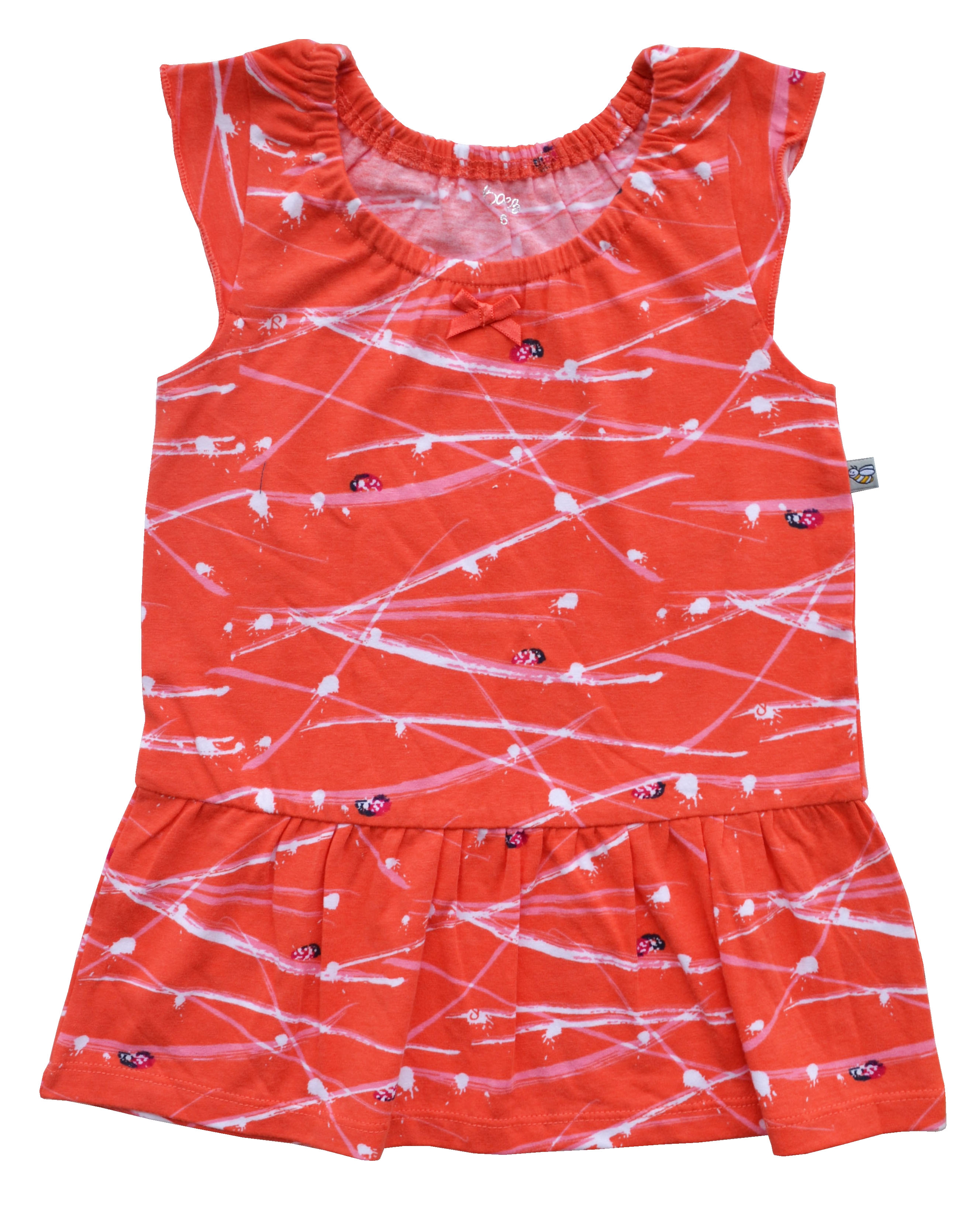 Babeez | Orange Bugs Print on Sleeveless Dress (50% Cotton 46% Lyocell 4% Elasthane) undefined