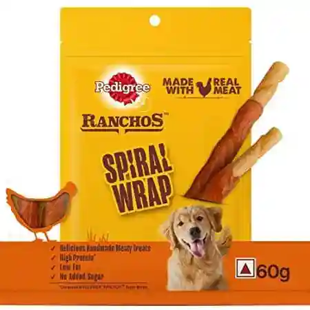 Pedigree Ranchos Spiral Wrap 60G – (Best Before Jul’26)