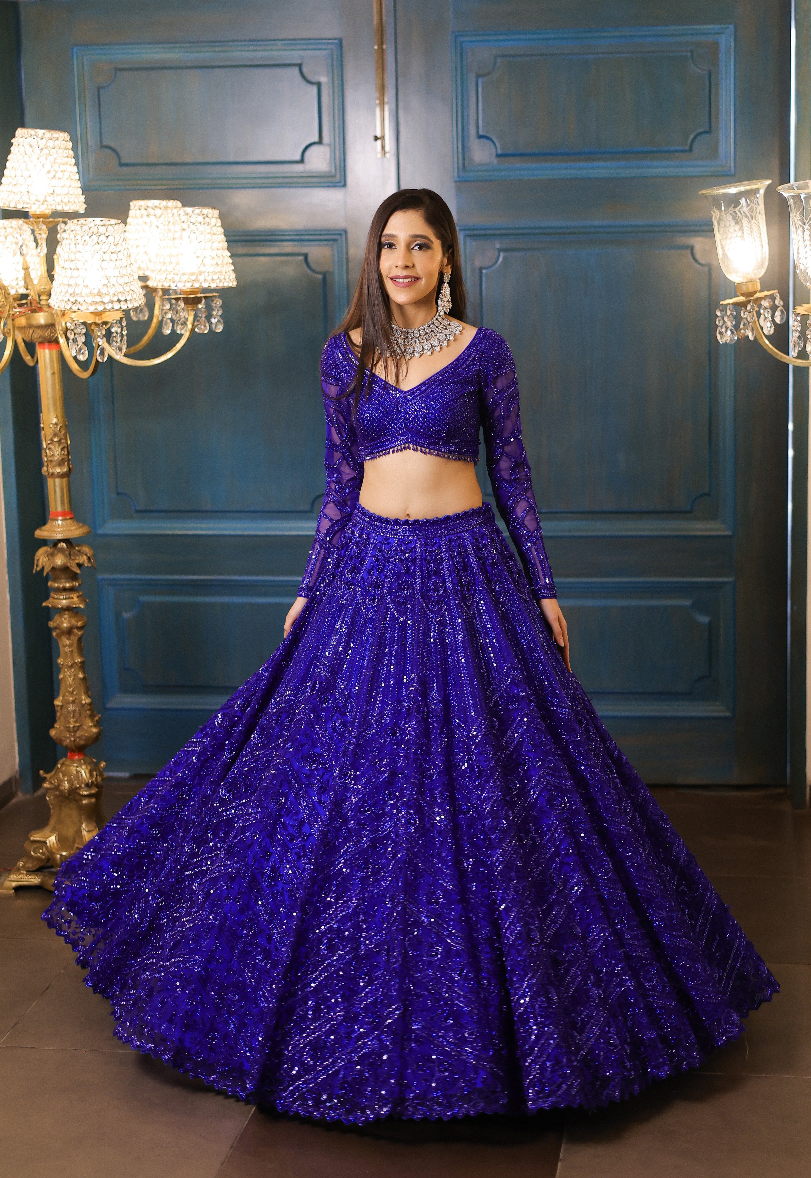 Sanjana Blue Lehenga