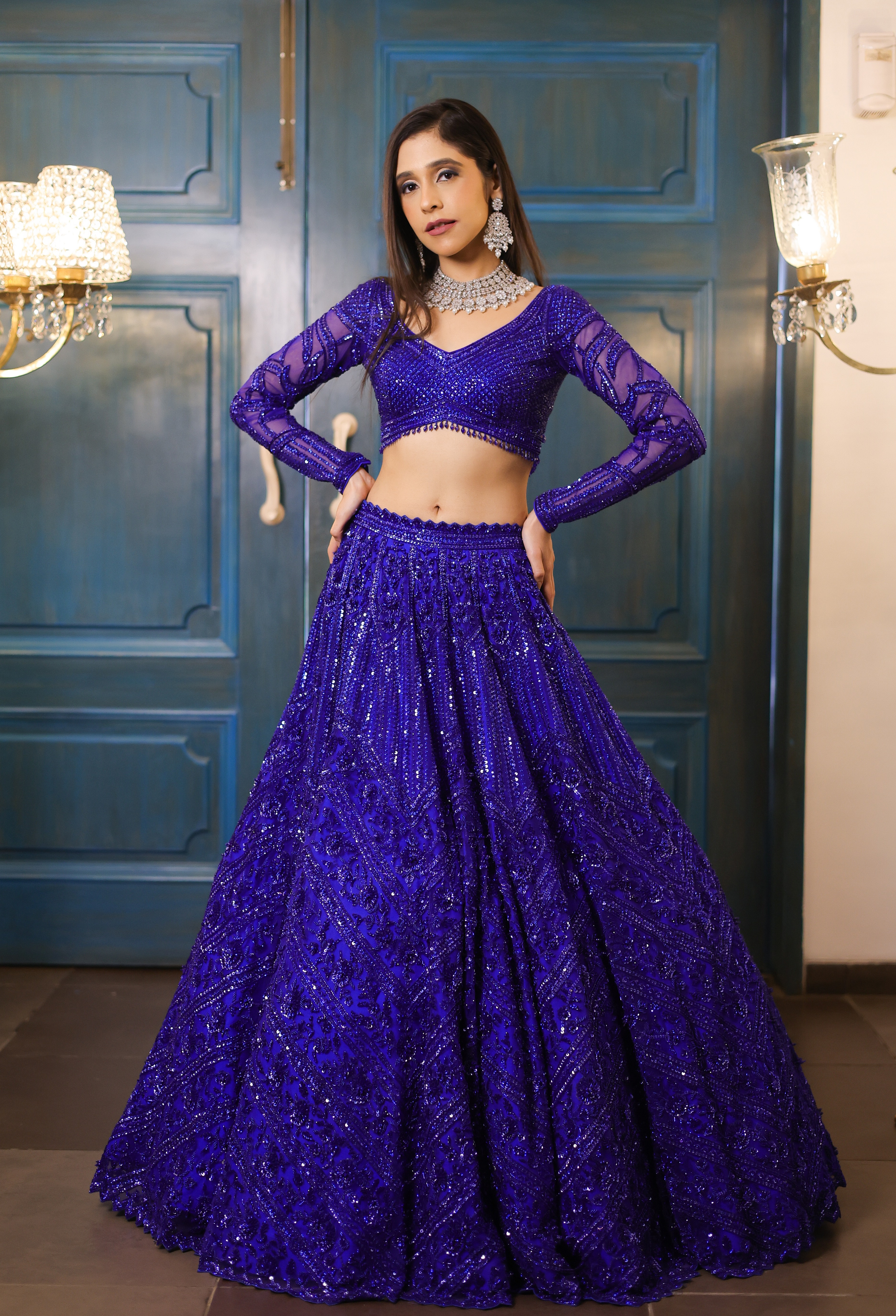 Sanjana Blue Lehenga