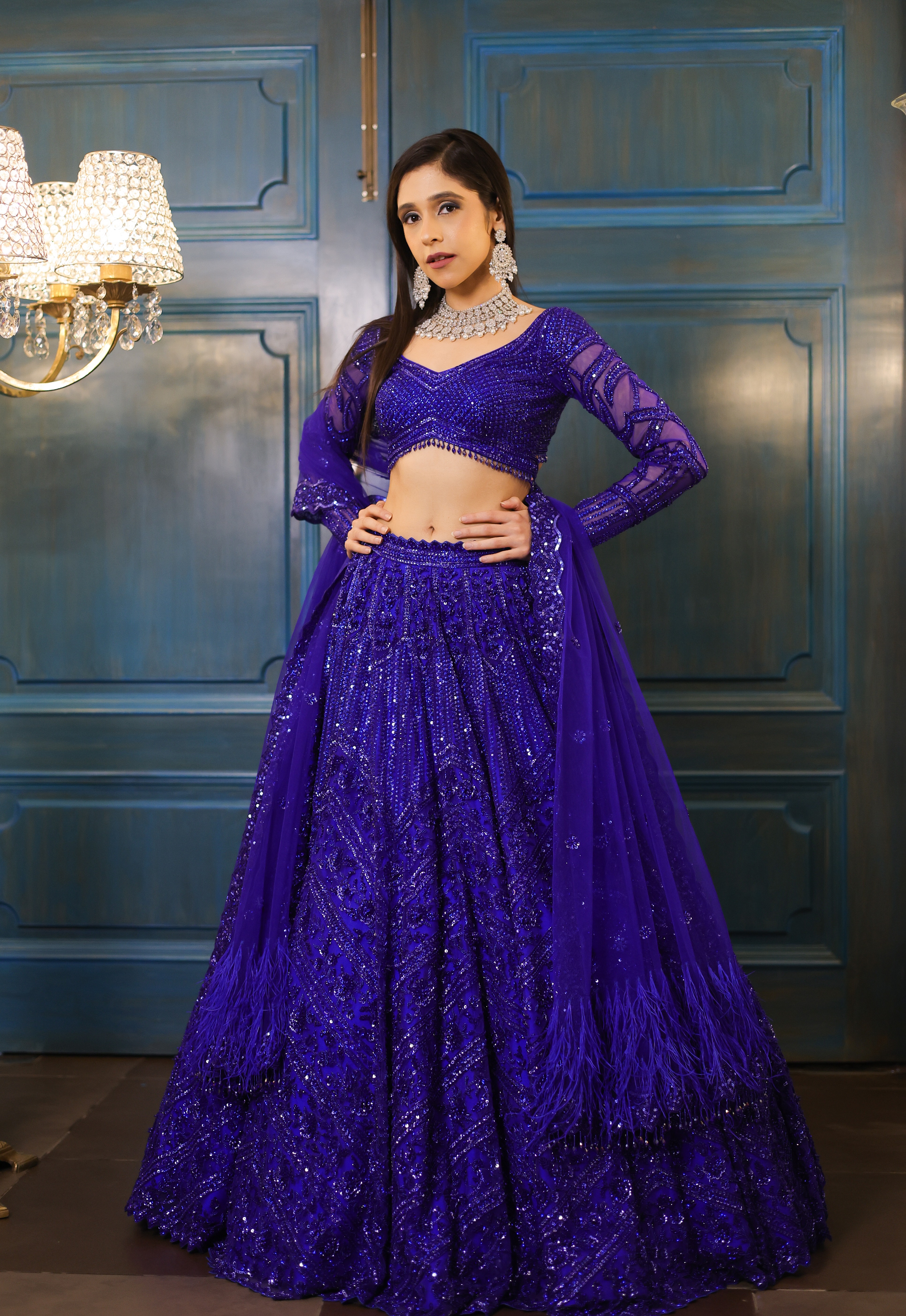 Sanjana Blue Lehenga