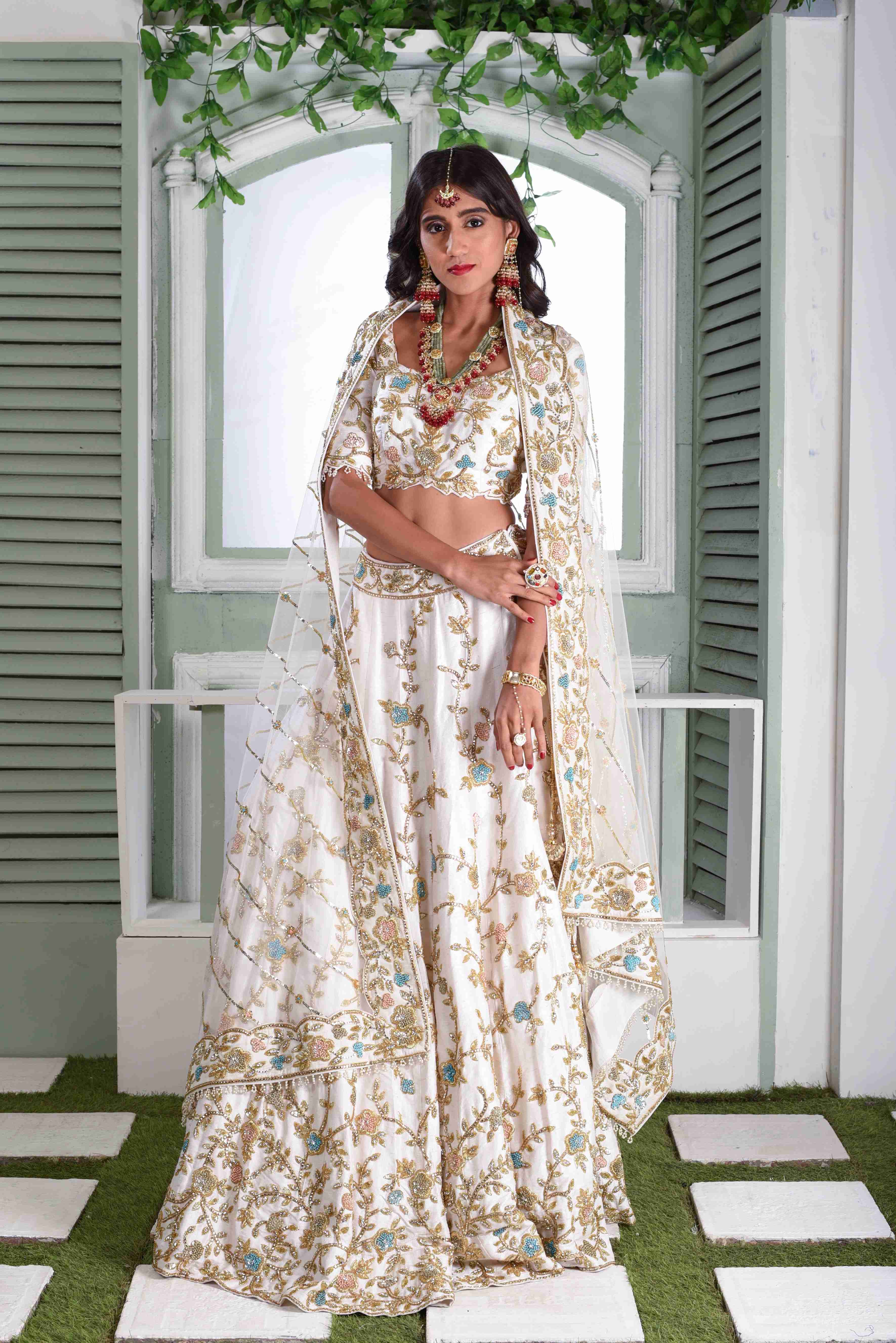 Debby Ivory & Gold Lehenga