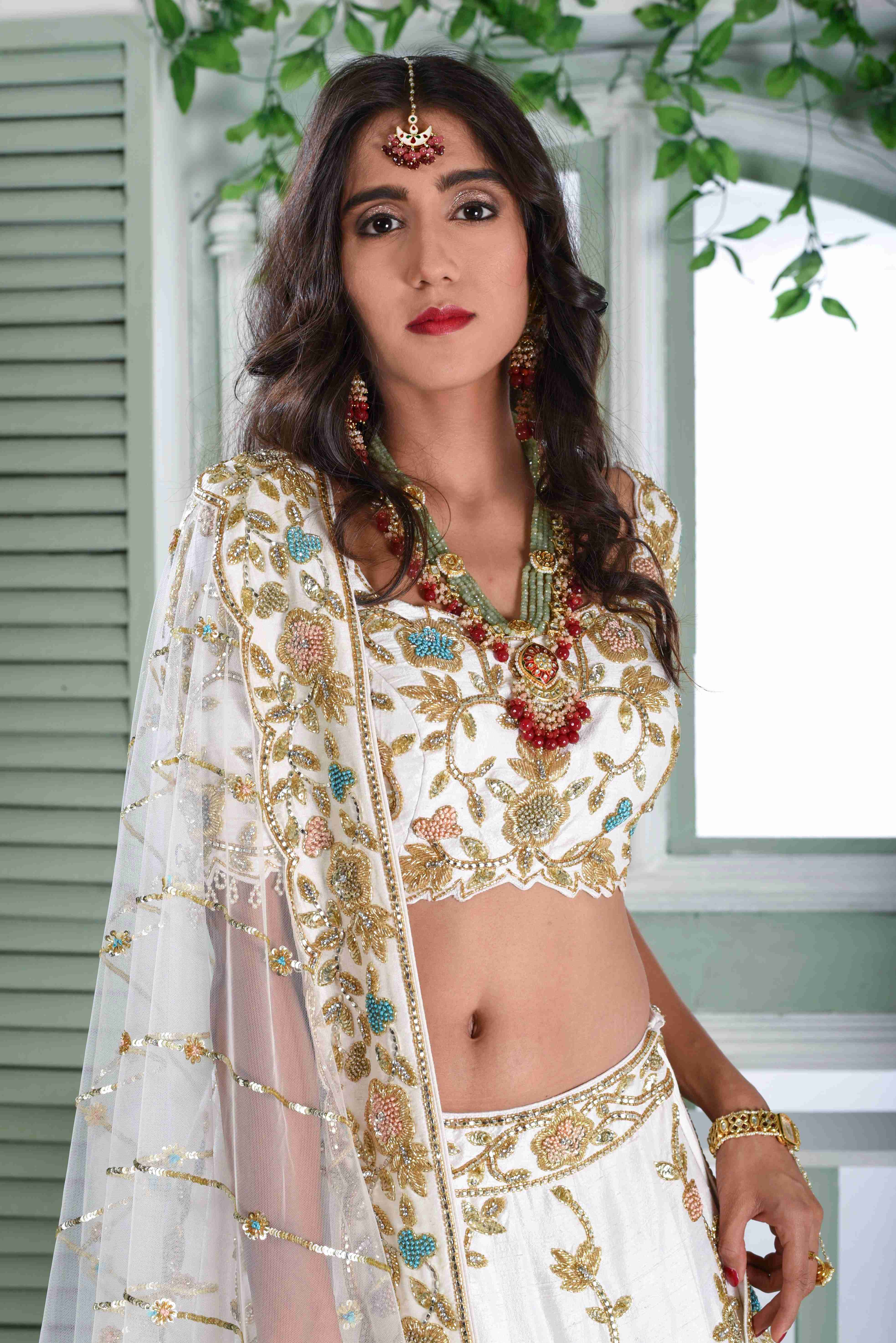 Debby Ivory & Gold Lehenga