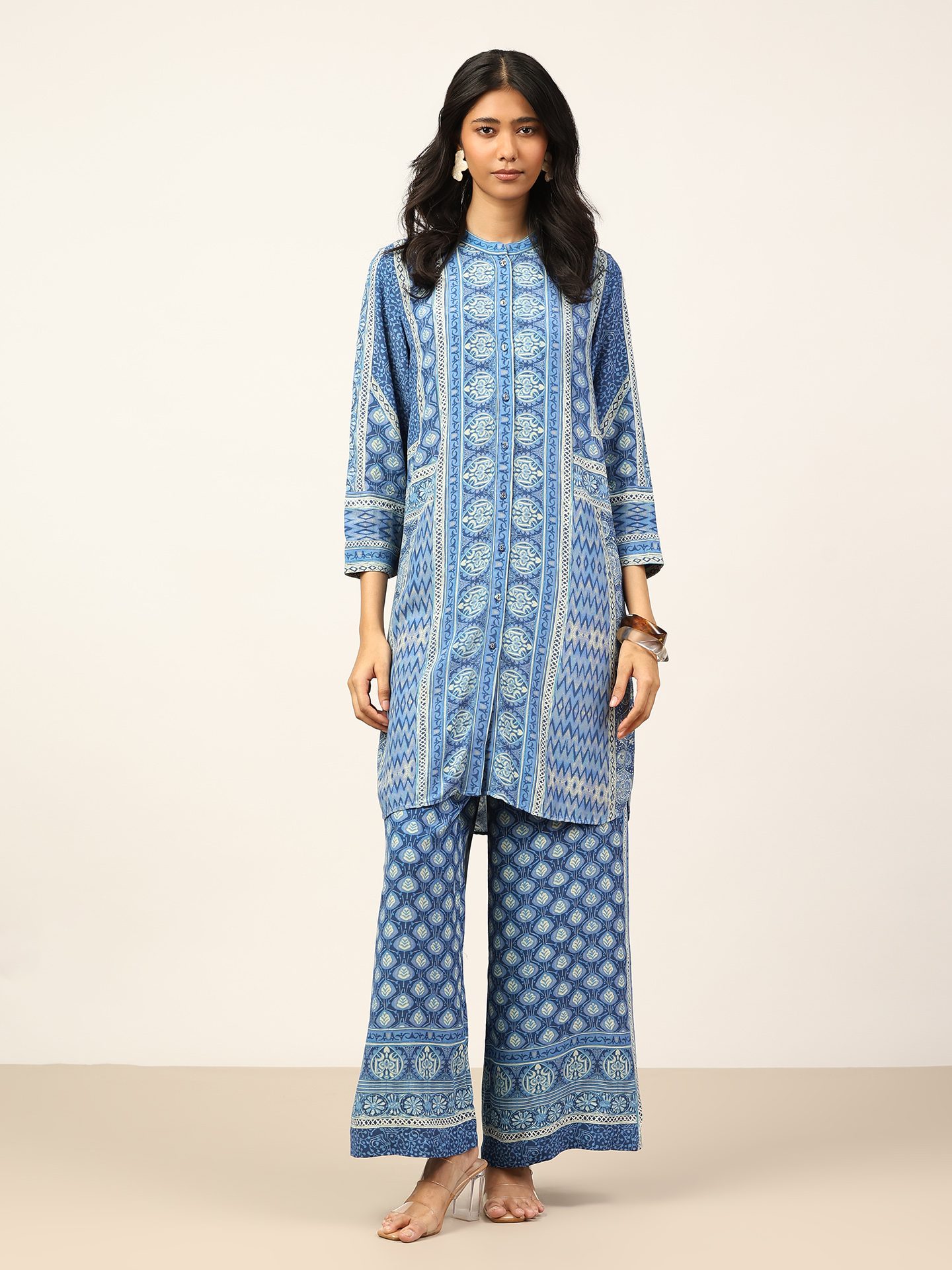 Blue Zunairaa Cape Set